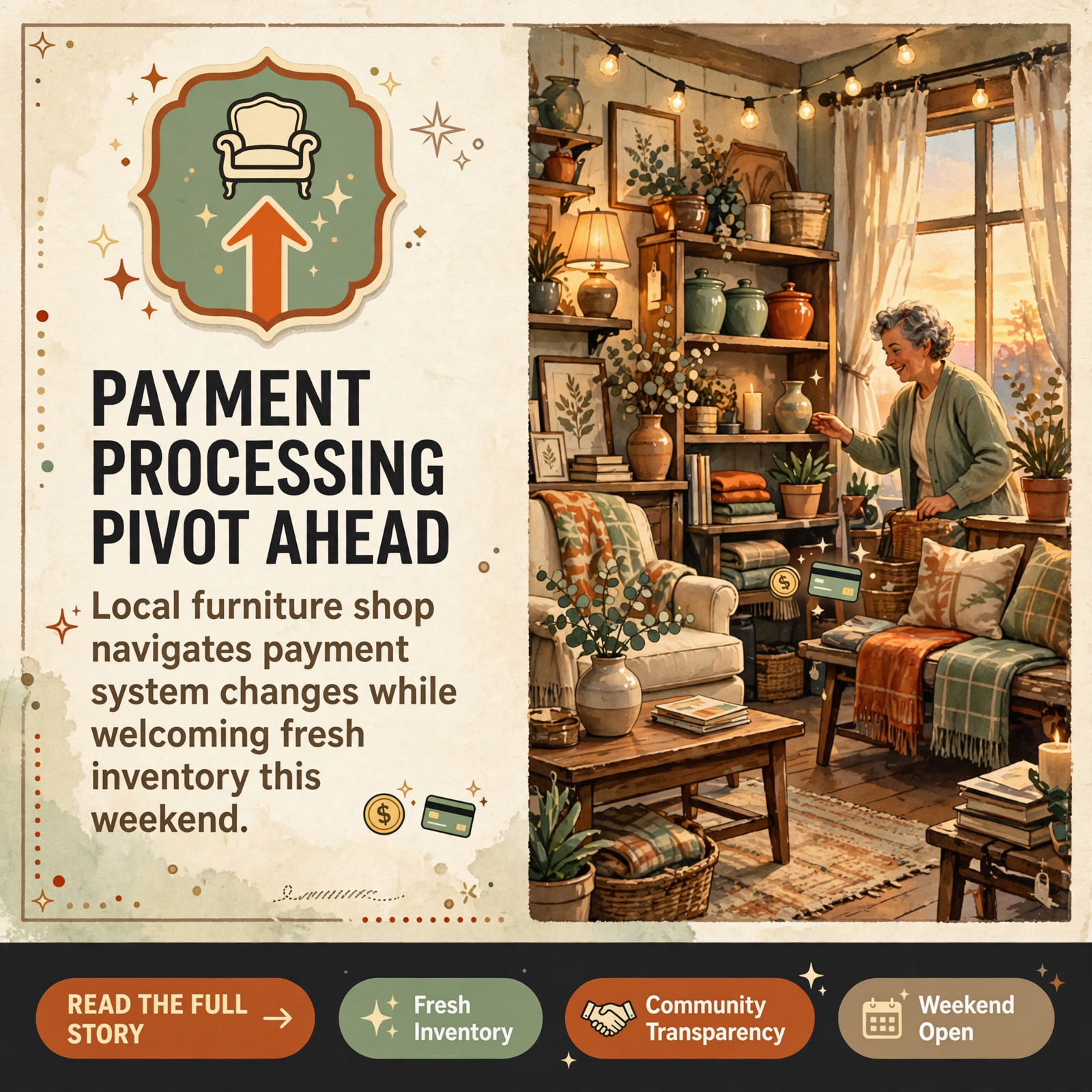 Featured image for "🛋️ Highway 8 Furniture and Treasures Navigates Payment Processing Changes"
