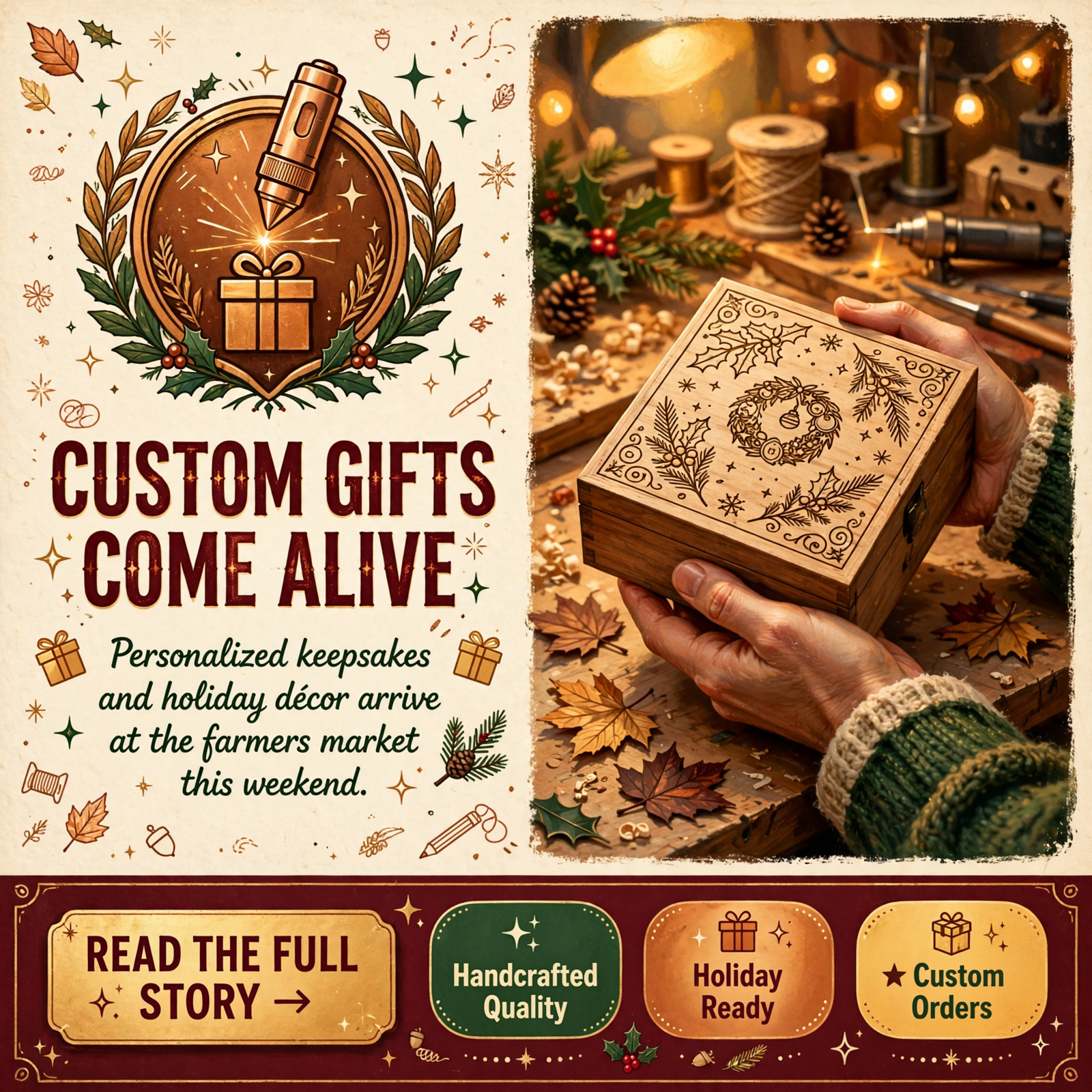 🎁 Custom Gifts & Seasonal Décor Come to Dunlap Farmers Market This Saturday — Featured Image Featured image for "🎁 Custom Gifts & Seasonal Décor Come to Dunlap Farmers Market This Saturday"