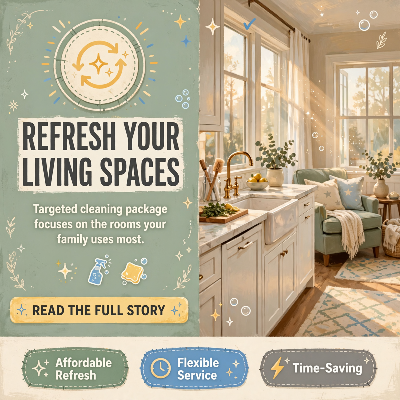 Featured image for "🏡 Made New Cleaning Company Launches Main Living Areas Special in Dunlap"