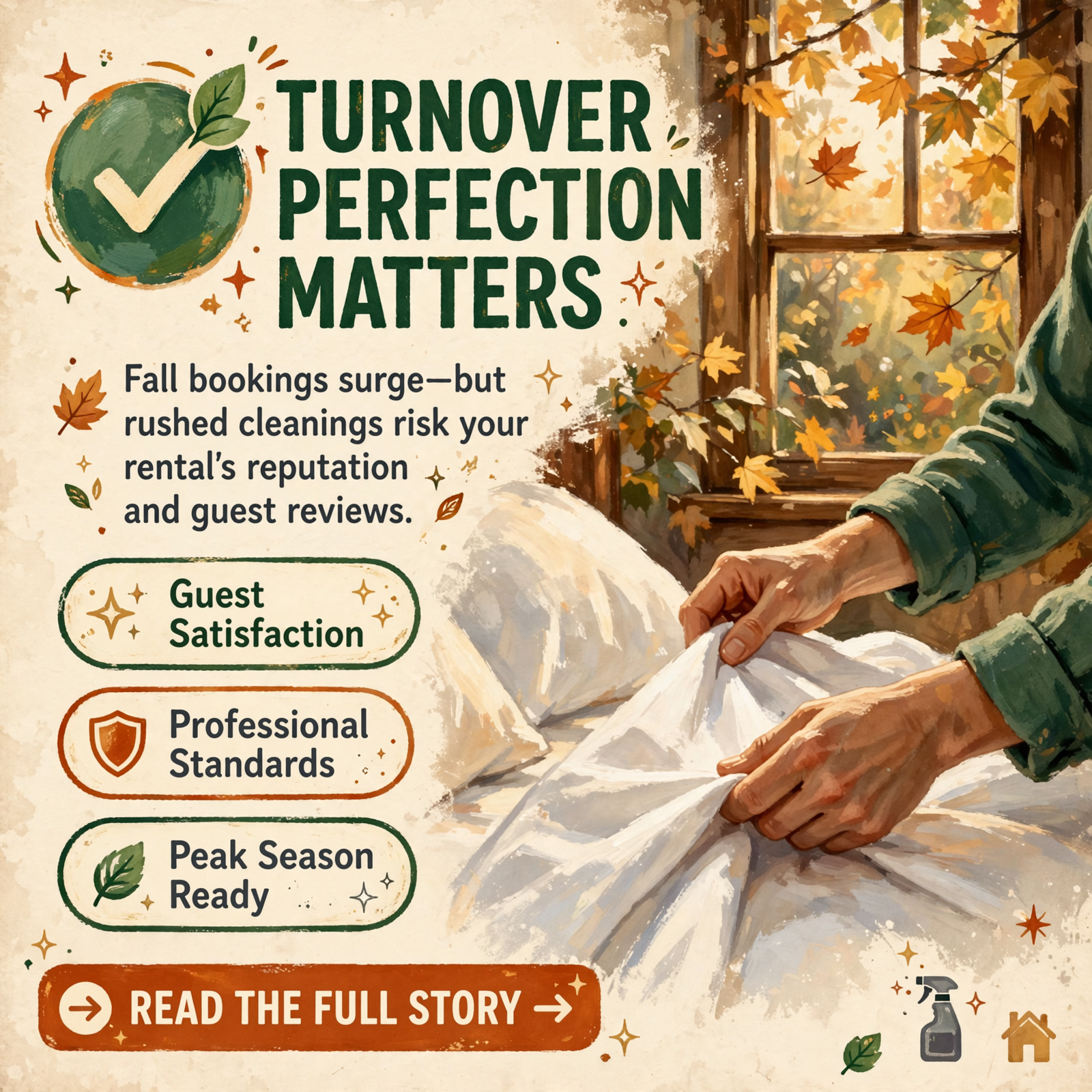 Featured image for "🏡 Short-Term Rental Turnover: Why Fall Bookings Demand Spotless Cleanings in Jasper"