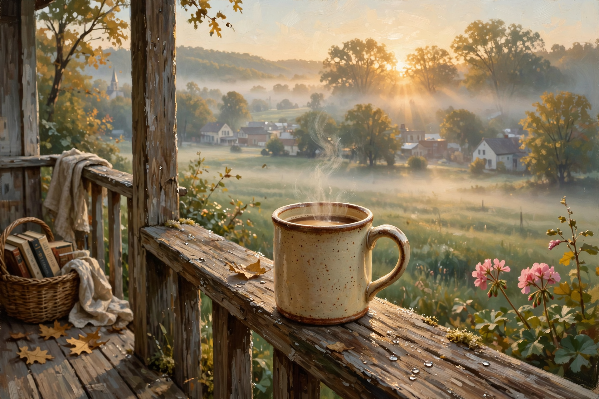 Illustration for ☕ Front Porch Morning: Last Public Book Sale Day, Chair Dancing at 1, and Sunny Near 75