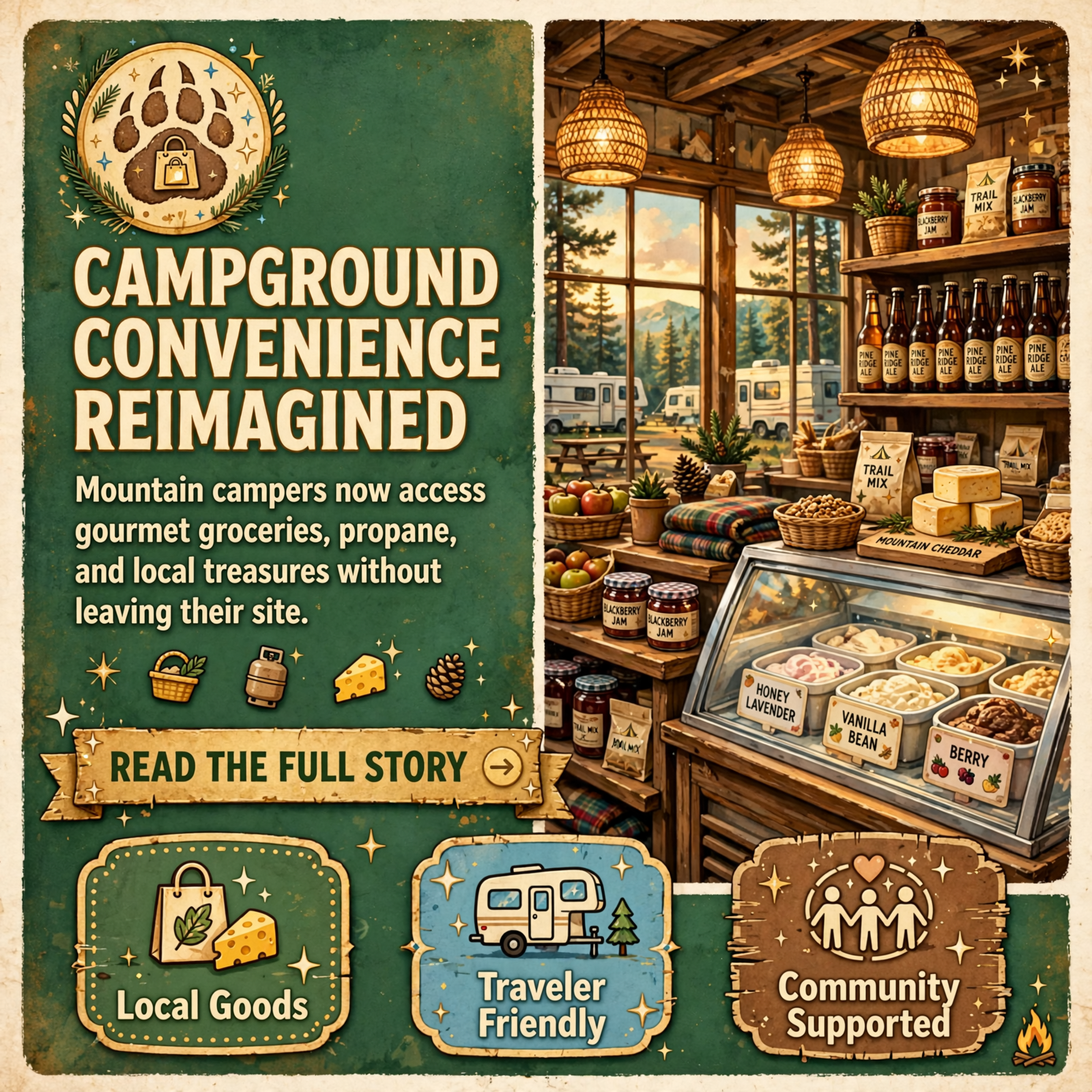 Featured image for "🏕️ Piggy's Store at Sasquatch Farm Brings Convenience and Local Flavor to South Pittsburg Campers"