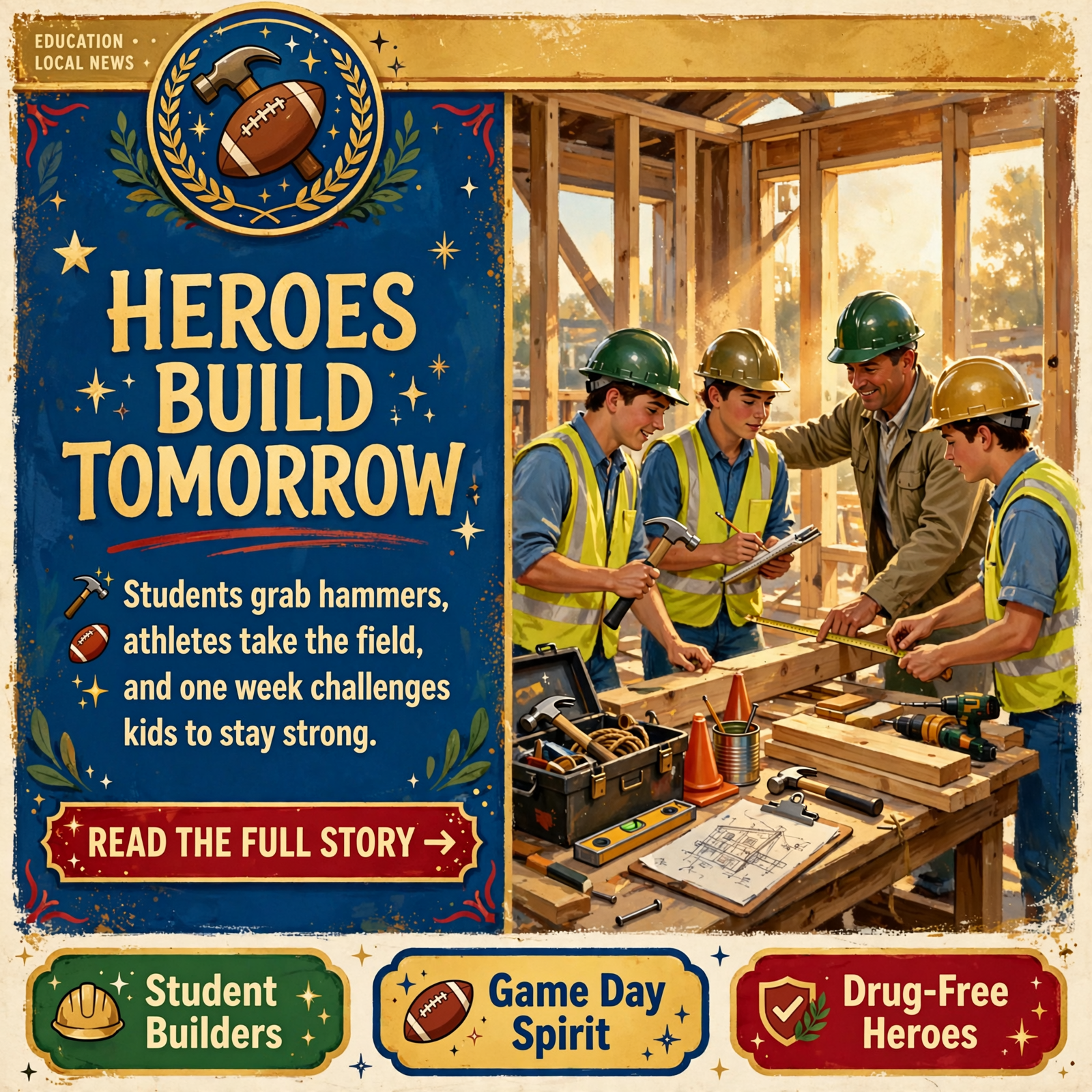 π Game Day in Cleveland, Red Ribbon Week Begins, and Bledsoe Students Will Help Build a Board Office β Featured Image Featured image for "π Game Day in Cleveland, Red Ribbon Week Begins, and Bledsoe Students Will Help Build a Board Office"