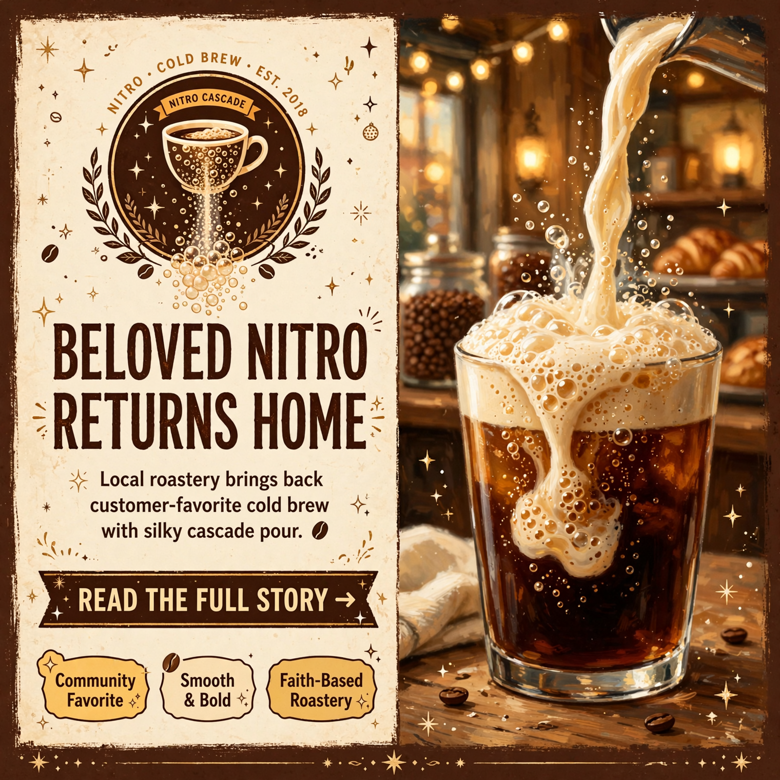 ☕ Nitro Cold Brew Returns to Good News Roasters in Soddy-Daisy Starting November 1st — Featured Image Featured image for "☕ Nitro Cold Brew Returns to Good News Roasters in Soddy-Daisy Starting November 1st"