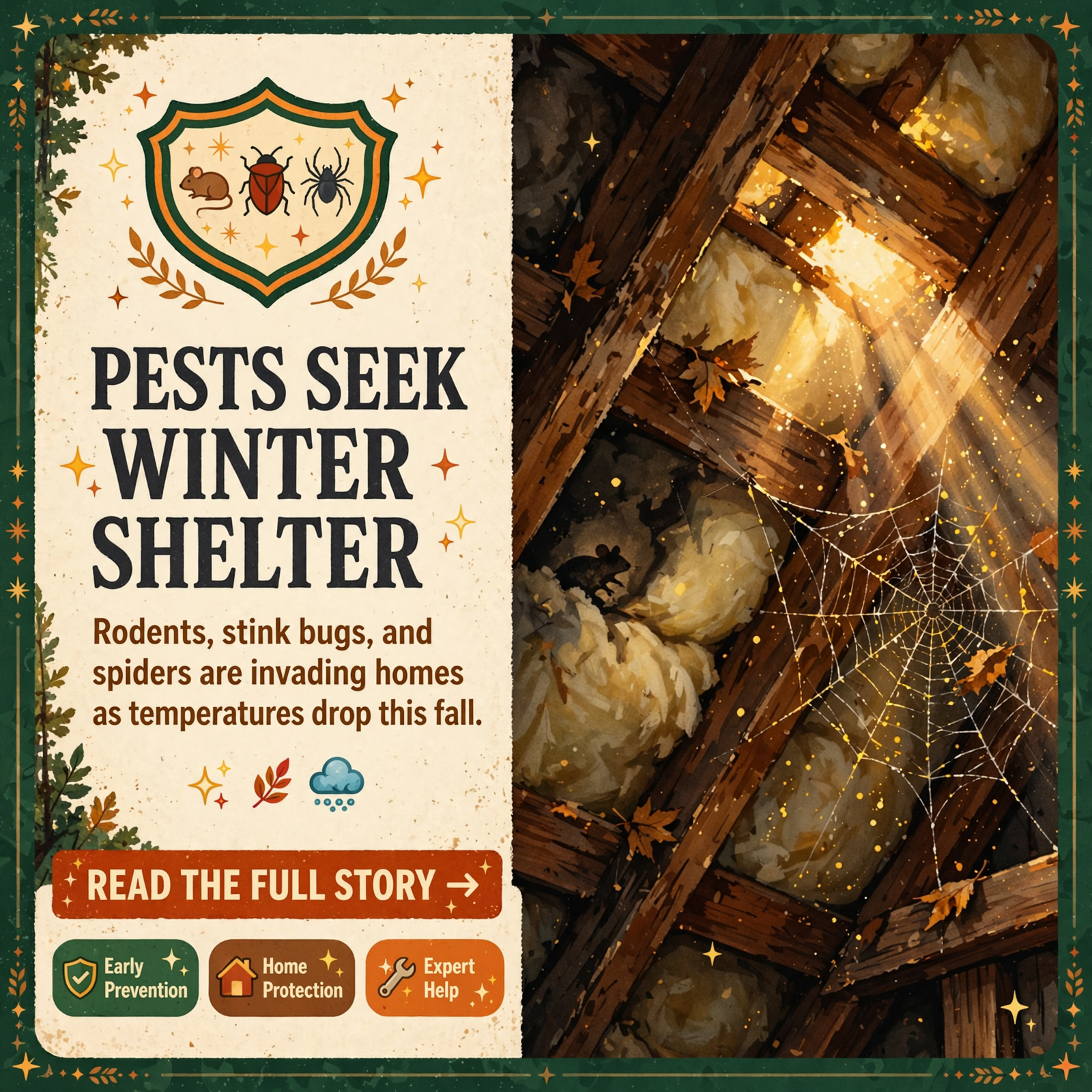 π Fall Pest Alert: Rodents, Stink Bugs, and Spiders Seeking Shelter in the Valley β Featured Image Featured image for "π Fall Pest Alert: Rodents, Stink Bugs, and Spiders Seeking Shelter in the Valley"