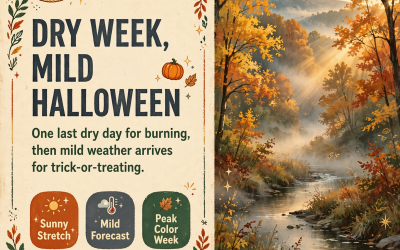 🎃 Bear Archery Ends Today, Dry Weather Runs Into Next Thursday, and Halloween Odds Lean Mild With a Little Rain: Your Dunlap Weather & Outdoors Week