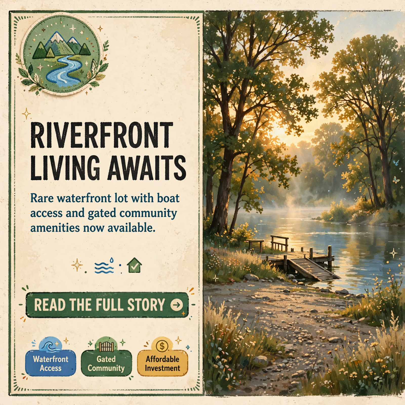 Featured image for "🏞️ Riverfront Lot on the Hiwassee Now Listed in Calhoun"