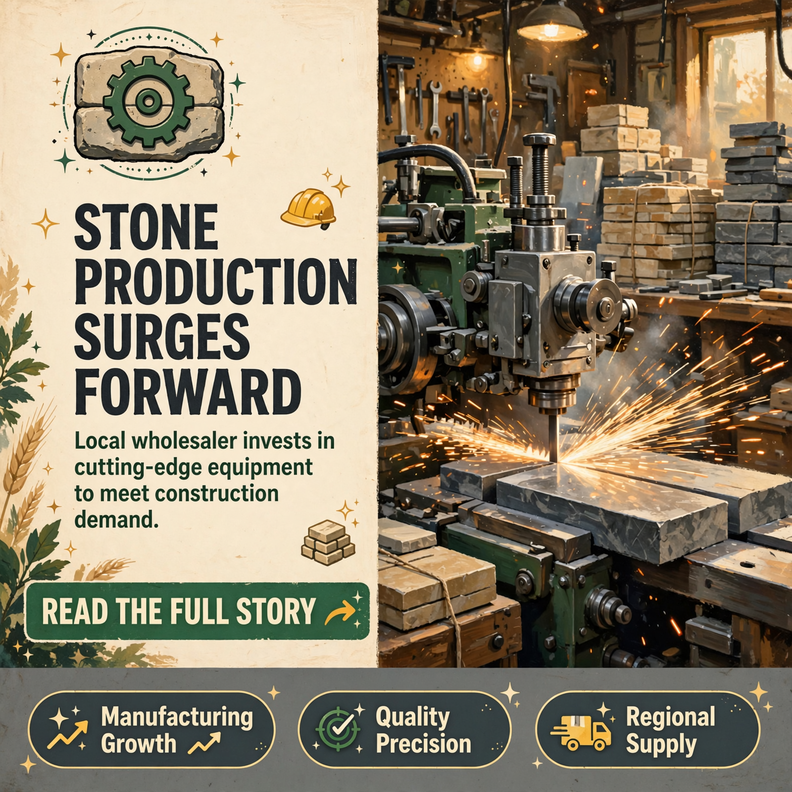 Featured image for "🪨 Real Stone Veneers of Tennessee Upgrades Manufacturing with New Park Industries Equipment"