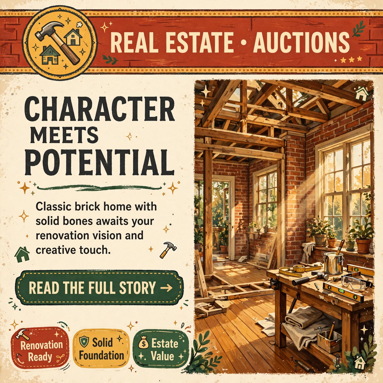 Featured image for "🏡 Estate Auction Brings Remodel-Ready Brick Home to McMinnville Market"