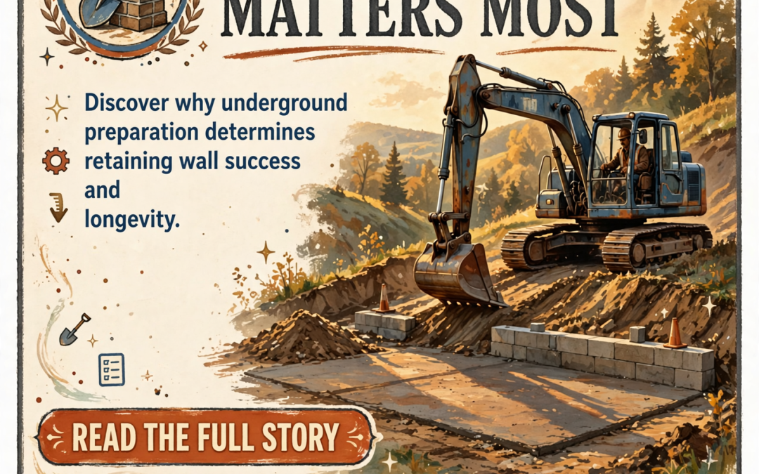 🧱 The Foundation Matters: How Whitzell Excavation Prepares Ground for Retaining Walls in Dunlap