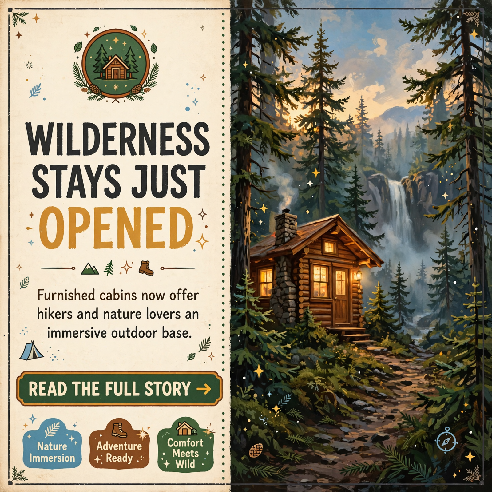 Featured image for "🏕️ Tiny Home Cabin Retreat Opens at Greeter Falls Campground in Altamont"
