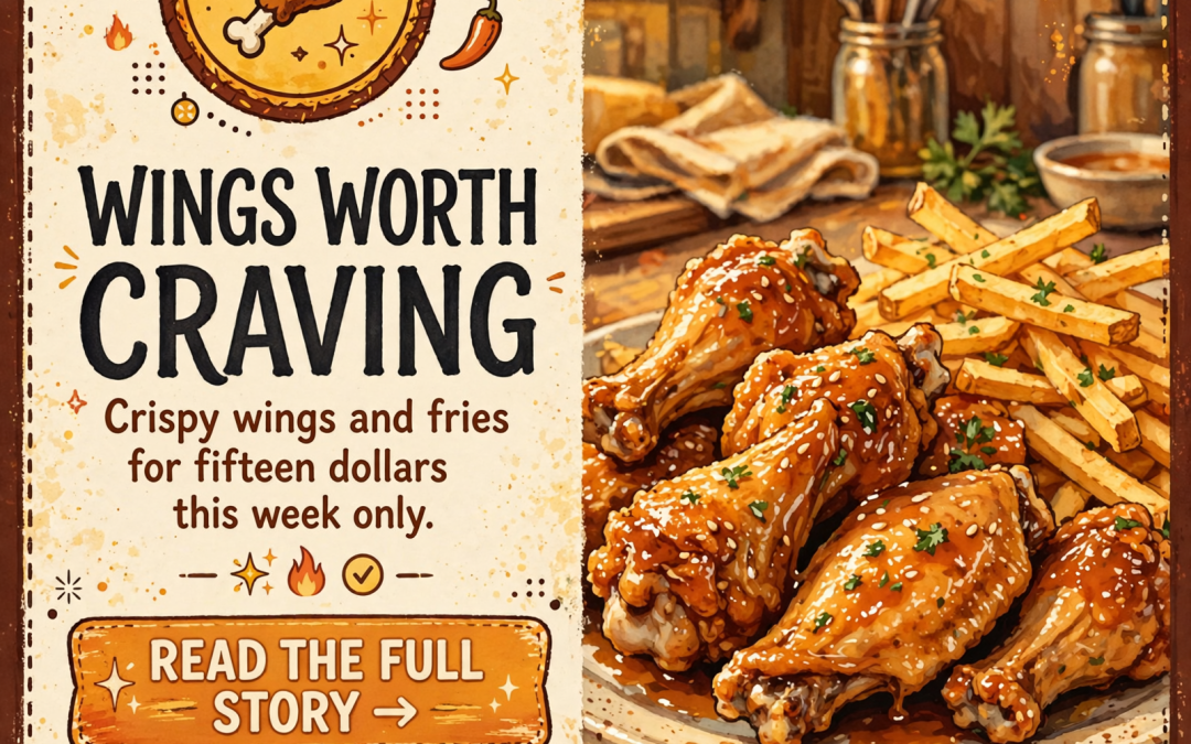 🍗 Wings and Fries Special at Grandy’s Bar & Grill – $15 This Week