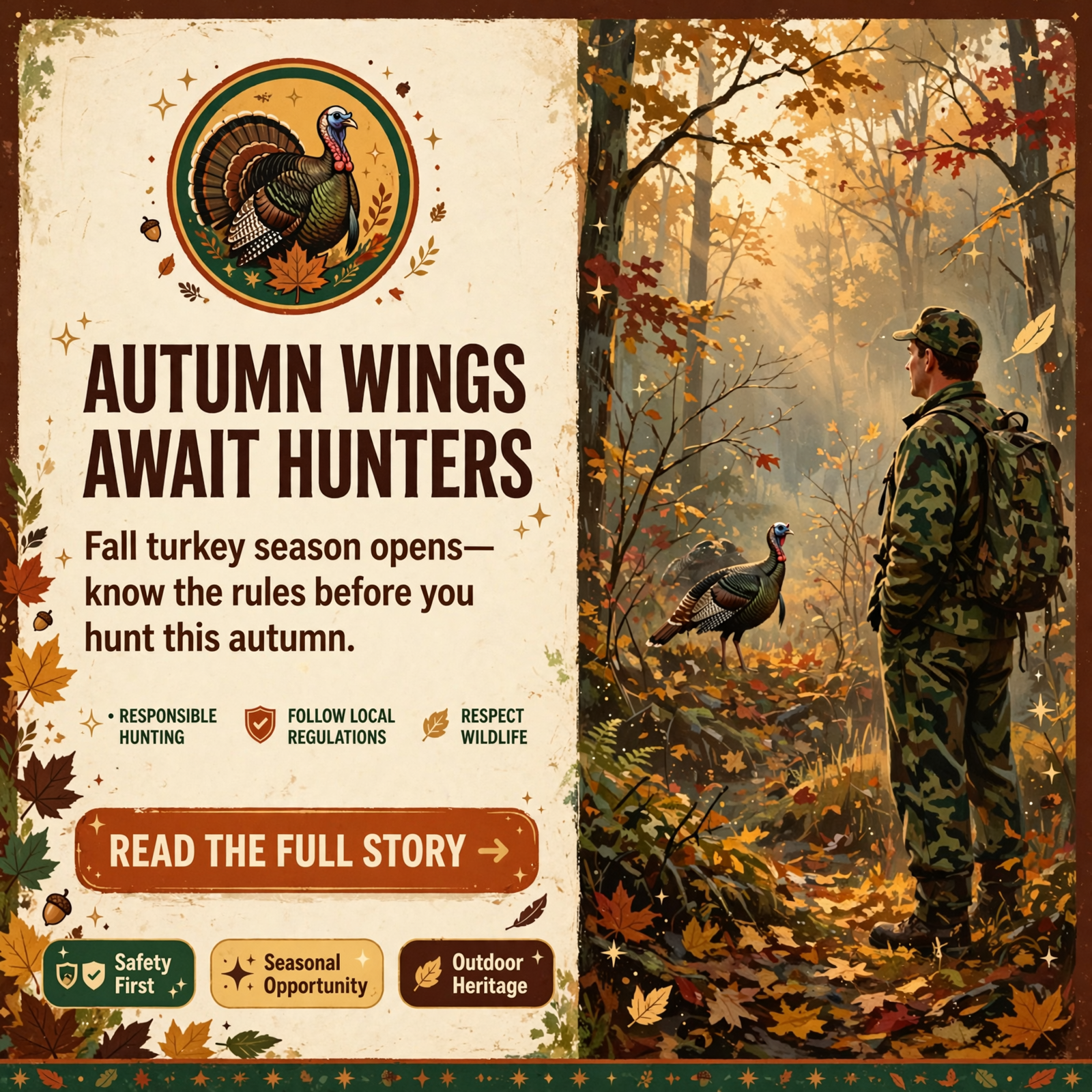 Featured image for "🦃 Fall Turkey Hunting Season in Tennessee - What Hunters Need to Know"