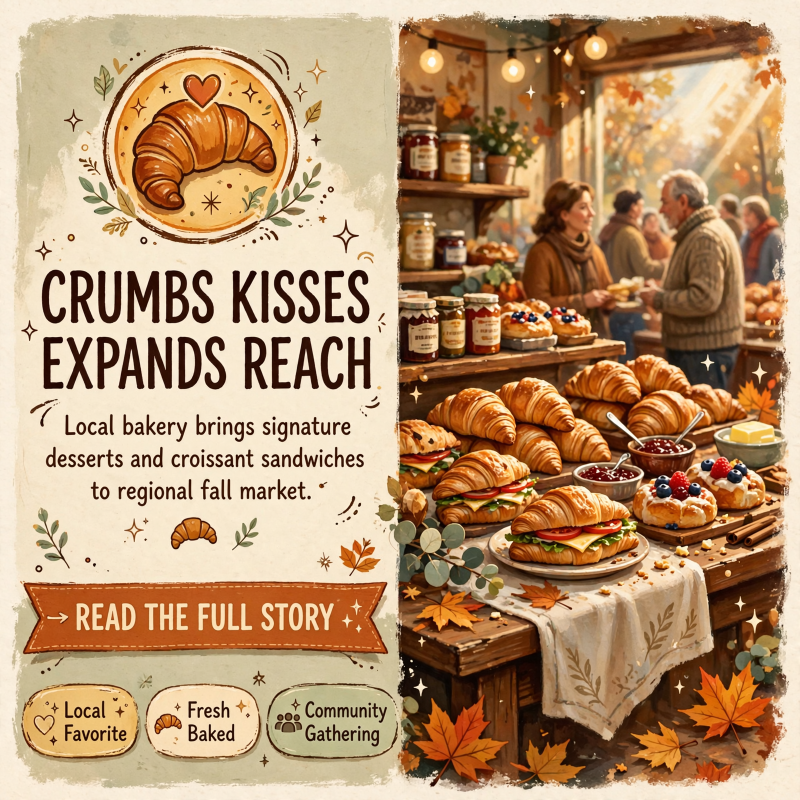 Featured image for "🍰 Crumbs and Kisses Brings Desserts and Croissant Sandwiches to J103's Fall Market in Chattanooga"