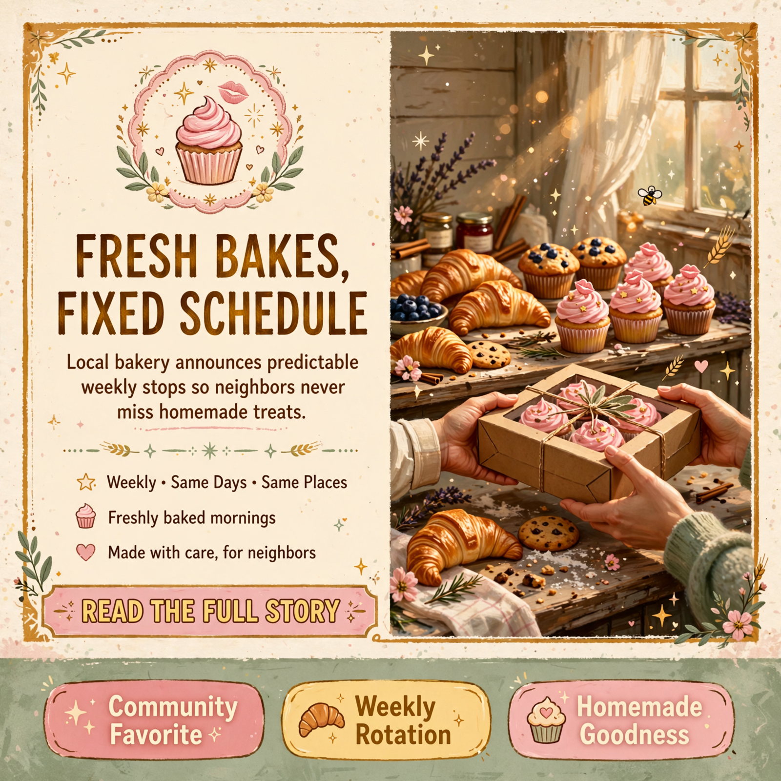 Featured image for "🧁 Crumbs and Kisses Announces Weekly Schedule in Whitwell and Dunlap"