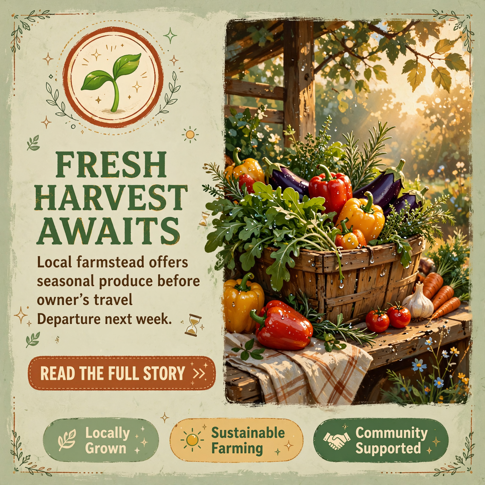 Featured image for "🌱 Fresh Garden Harvest Available Before Alaska Trip"