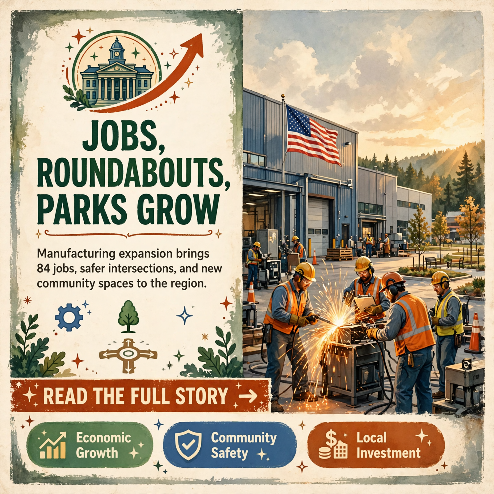Featured image for "🏛️ Courthouse Corner: Valmont Brings 84 New Jobs to Jasper, Hamilton County Plans Apison's First Roundabout With No Local Road Money, Red…
