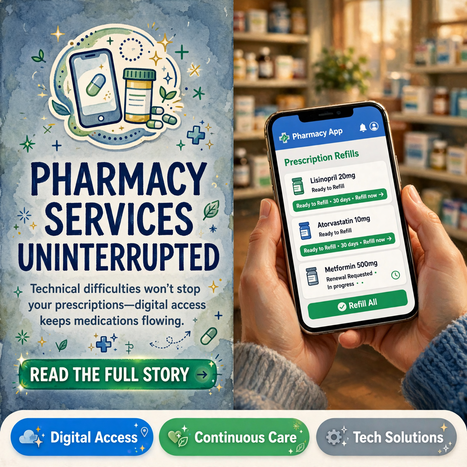 Featured image for "📱 Pharmacy Services Available Through Mobile App During Phone Line Outage"