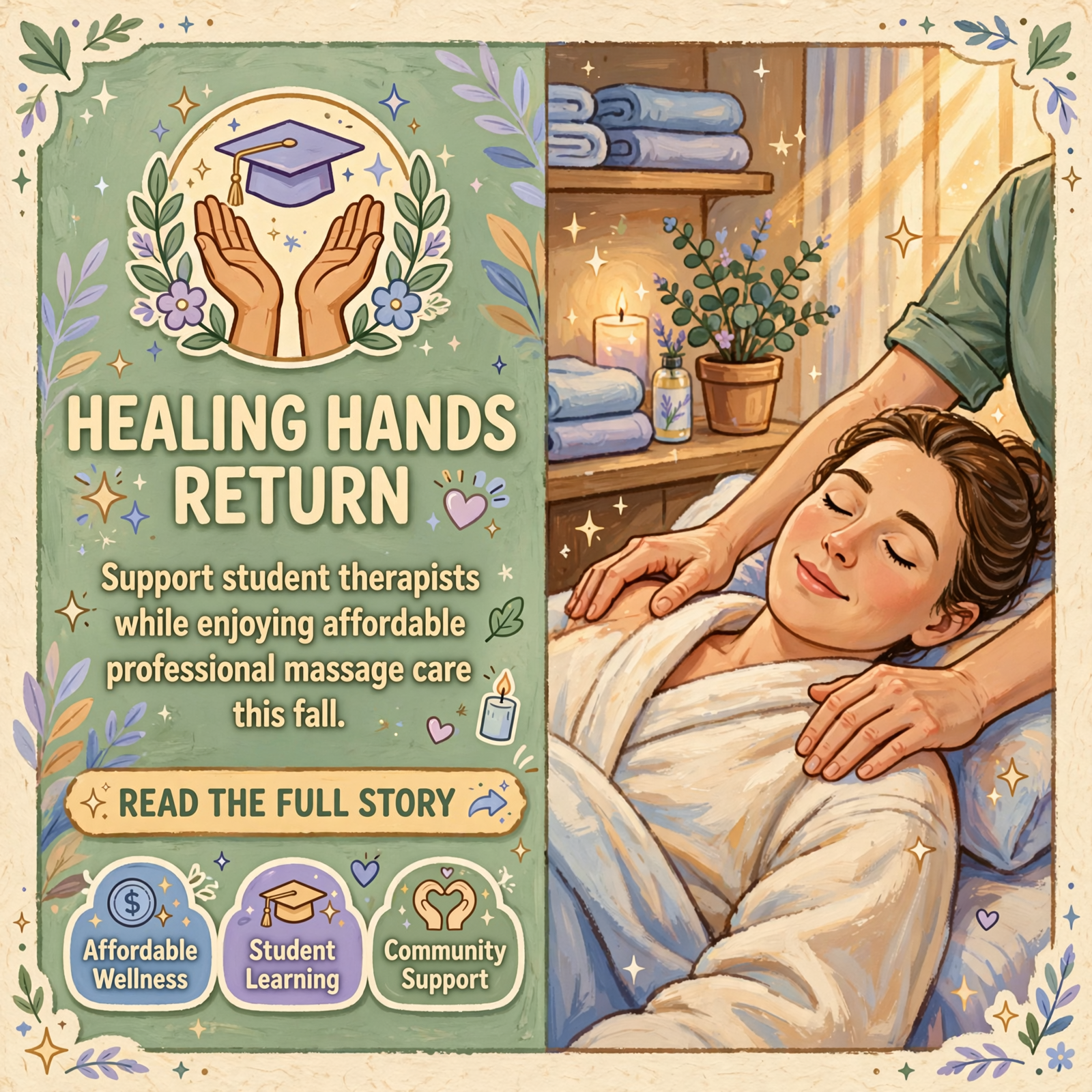 Featured image for "💆 TCAT McMinnville Reopens Student Massage Therapy Clinic with Fall Appointments"