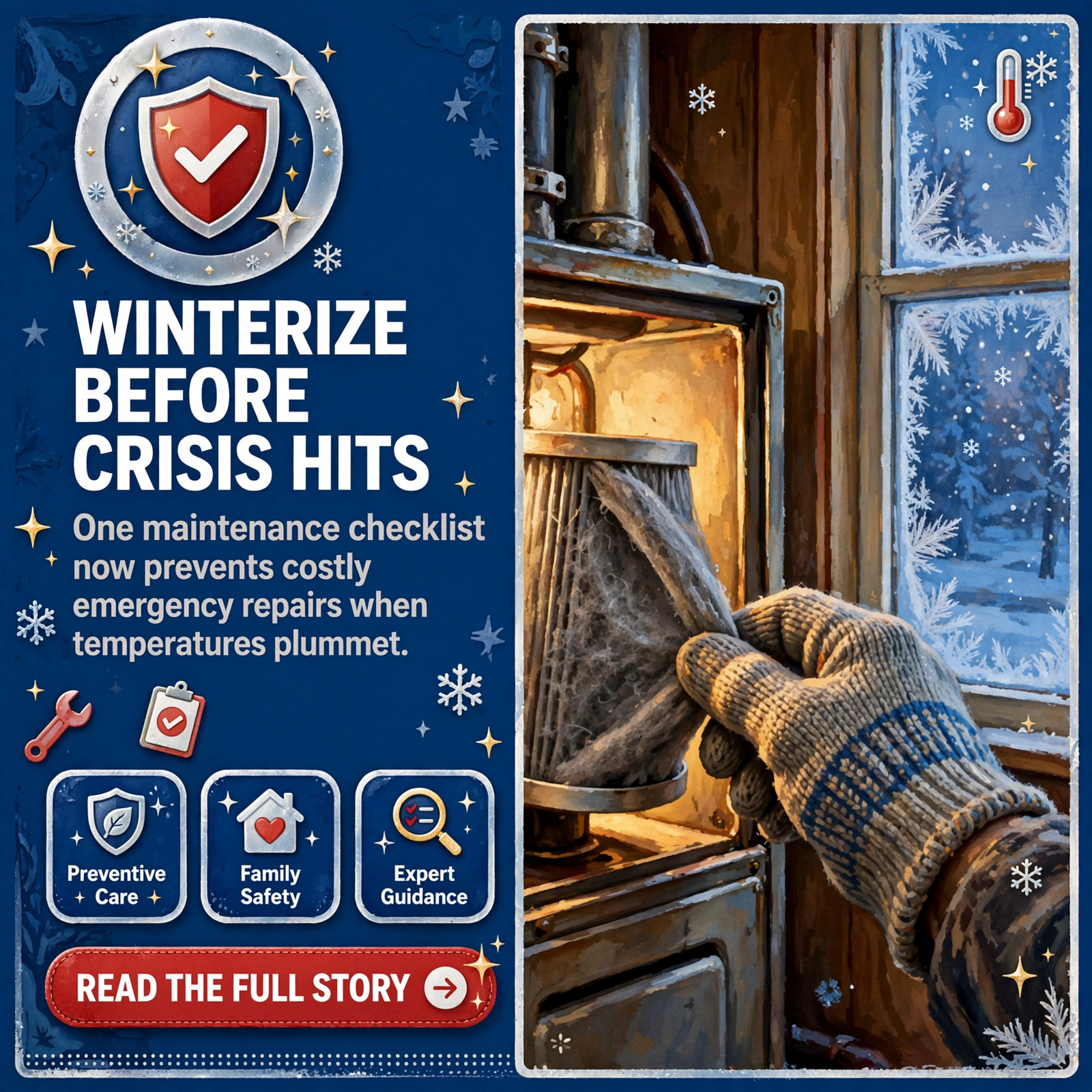 Featured image for "❄️ Winter Home Safety Checklist: Freedom Home Inspections Helps Families Prepare for Cold Season"