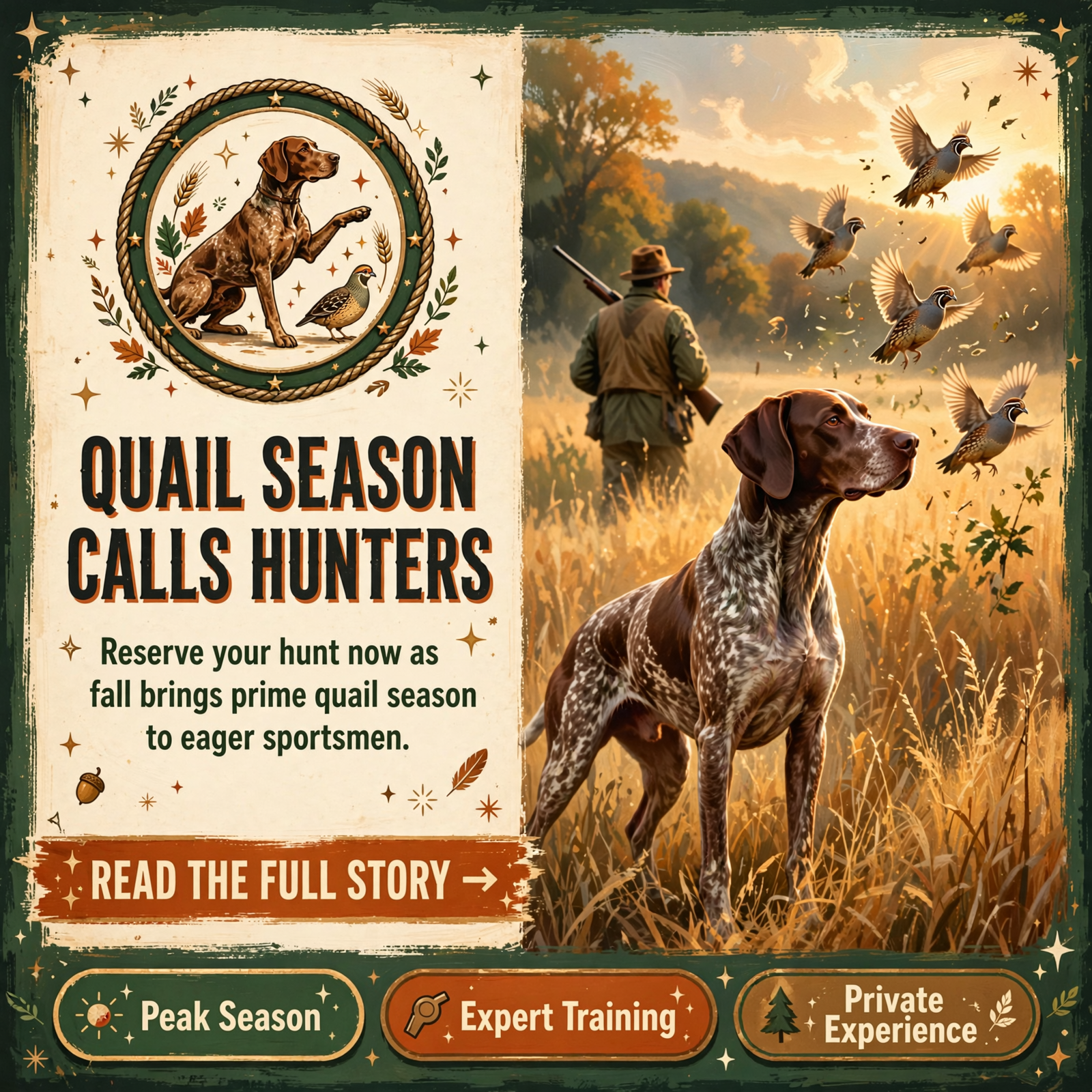 ๐ฏ Quail Hunting Season Beckons at Local Outdoor Club โ Featured Image Featured image for "๐ฏ Quail Hunting Season Beckons at Local Outdoor Club"