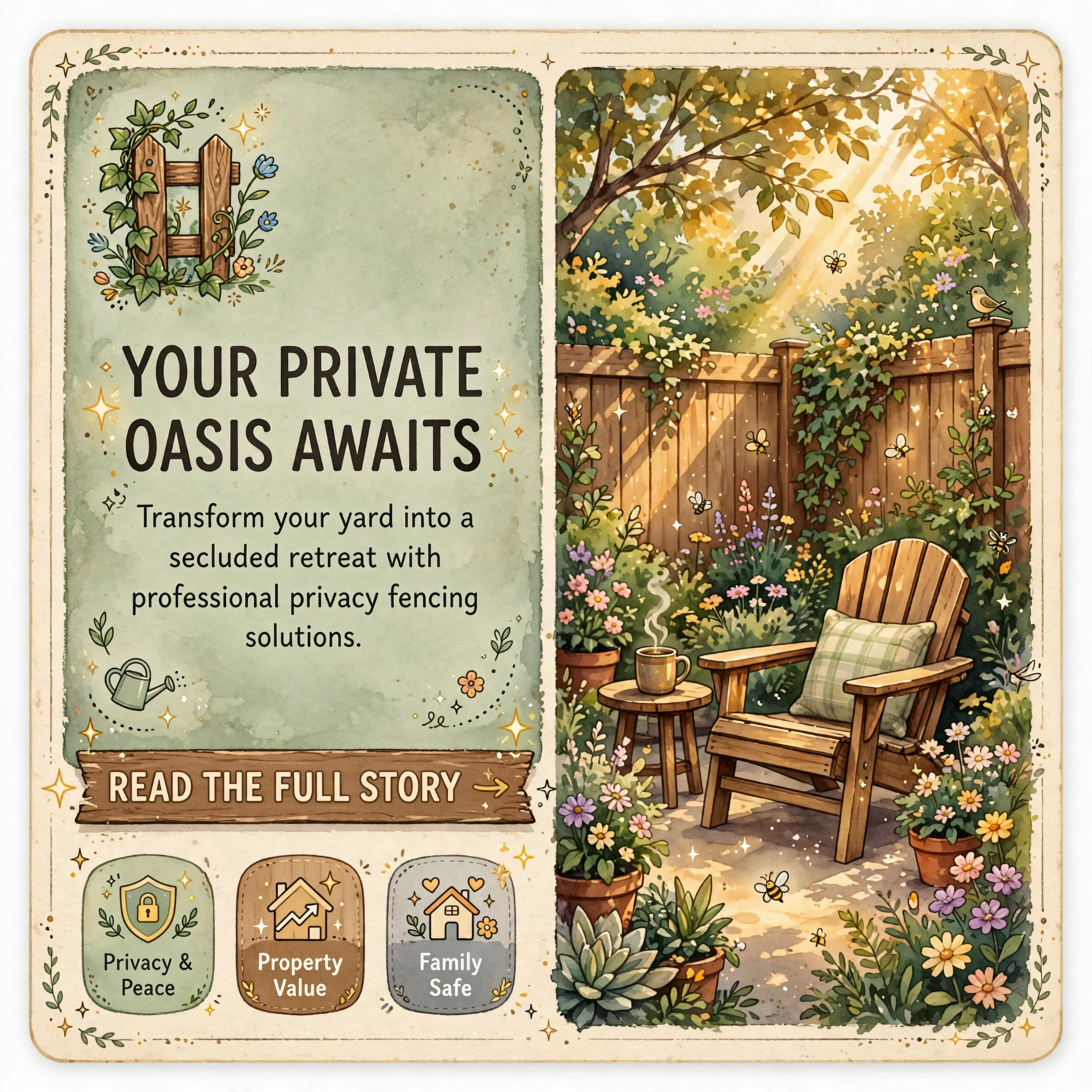 Featured image for "🏡 Transform Your Backyard with a Privacy Fence"