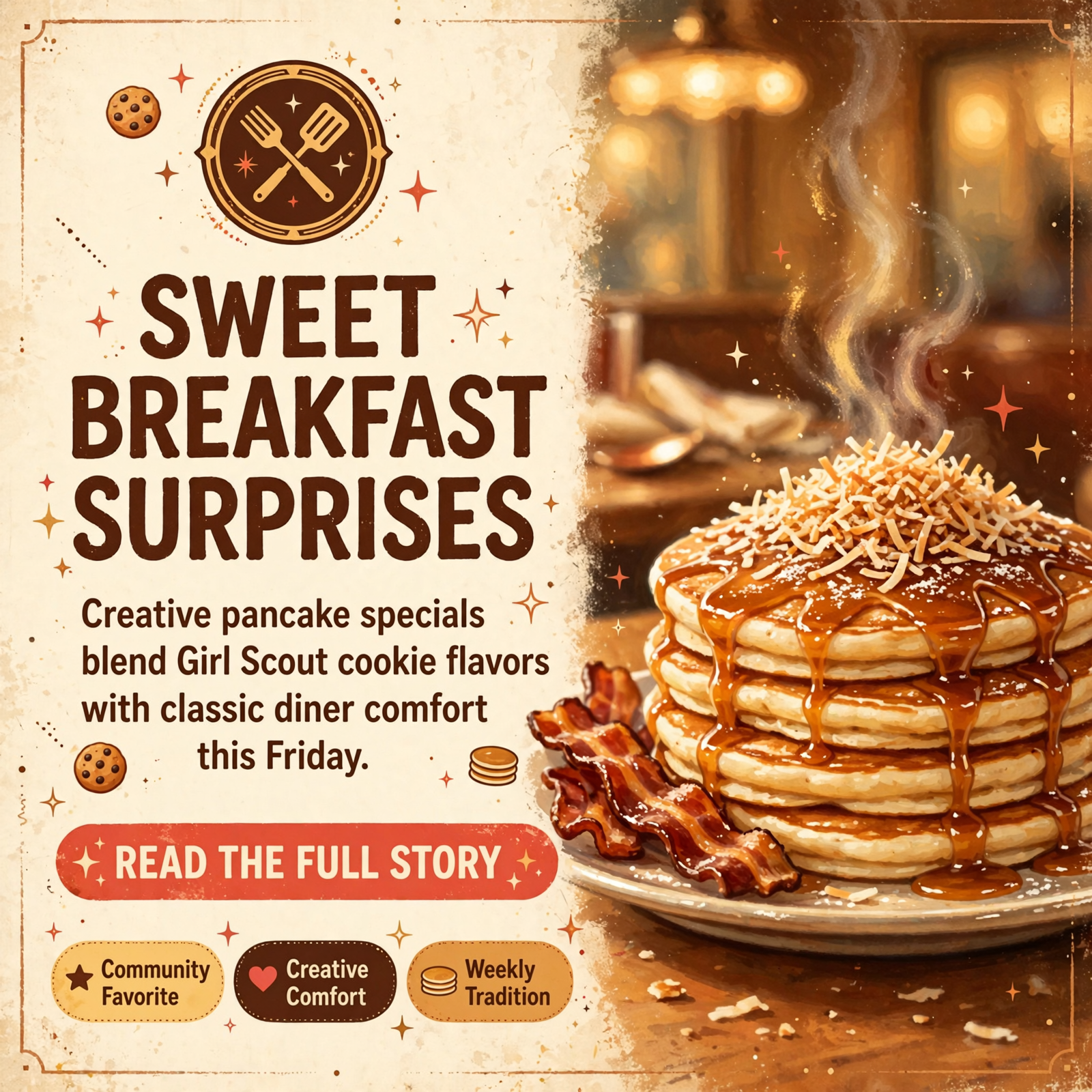 Featured image for "🥞 Pancake Friday Specials at BB's Cafe in Spring City - Samoa and Biscoff Creations"