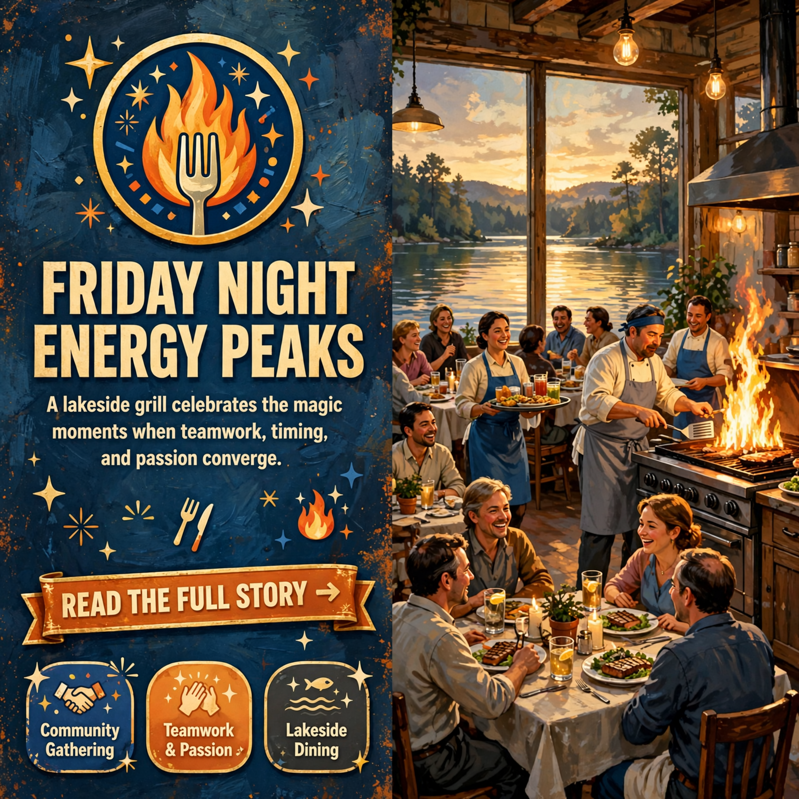 Featured image for "🍽️ Nick's Lakeside Grill Embraces the Friday Night Rush in Spring City"