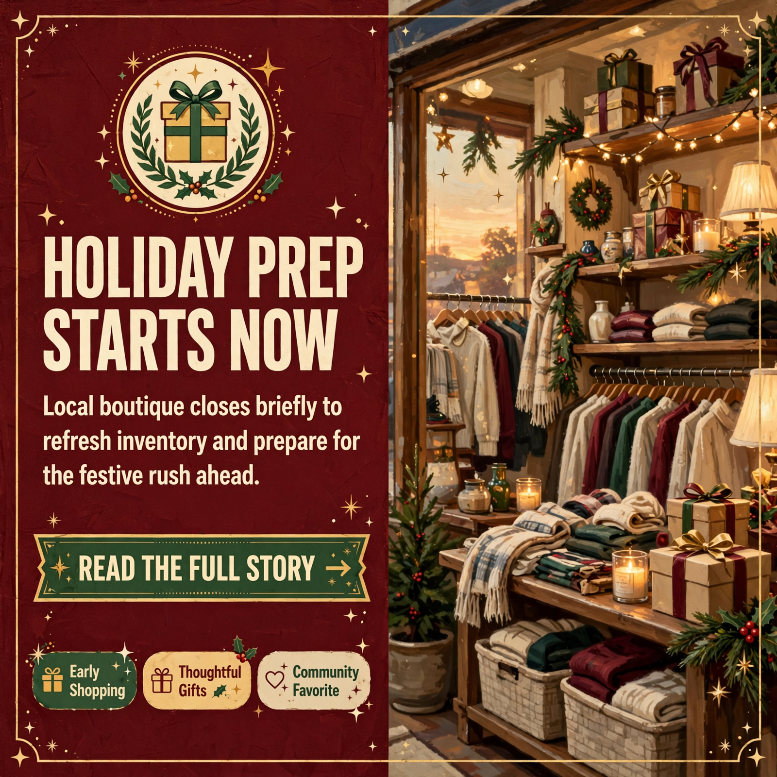 Featured image for "🎁 Red Bird Mercantile Closing for Holiday Prep - Shop Before October 28"