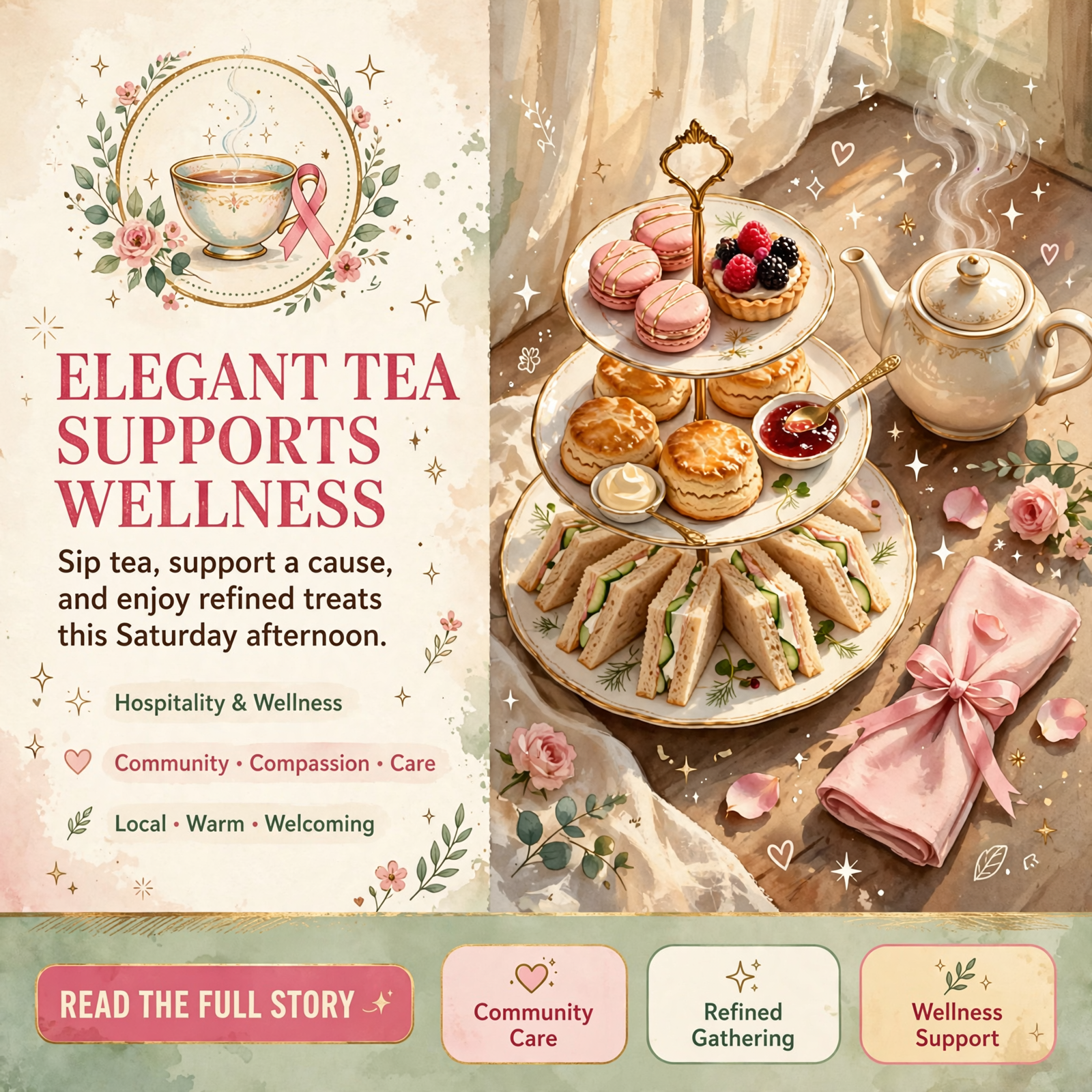 Featured image for "🎀 Pink High Tea at Mercantile at the Ridge Supports Breast Cancer Awareness"