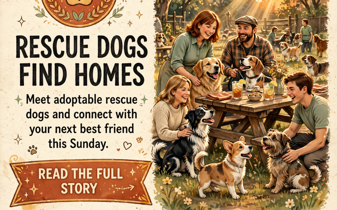 🐕 Meet Rescue Dogs at Ales & Tails Dog Park and Bar This Sunday