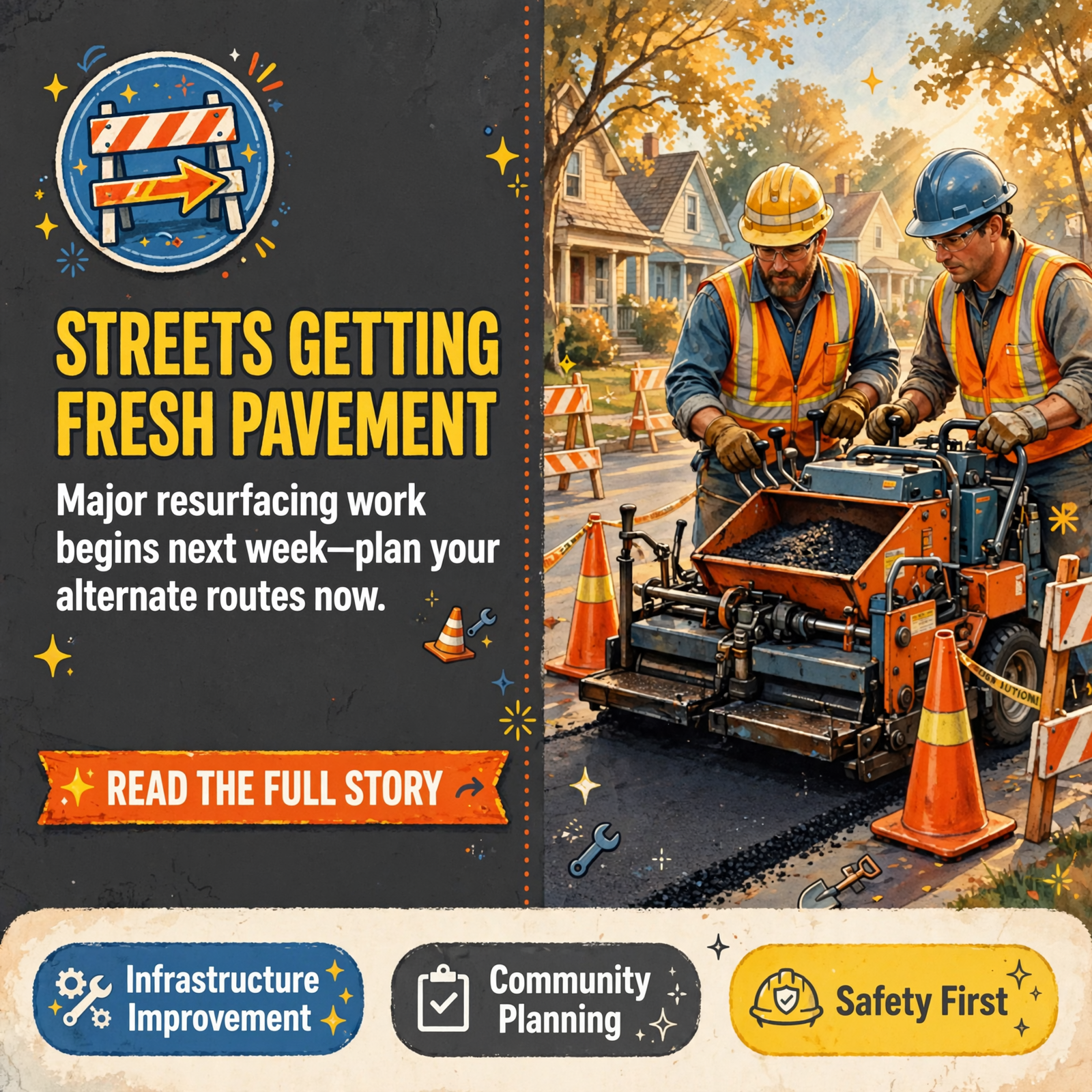 Featured image for "🛣️ Street Paving Project Scheduled to Begin in Crossville October 27"