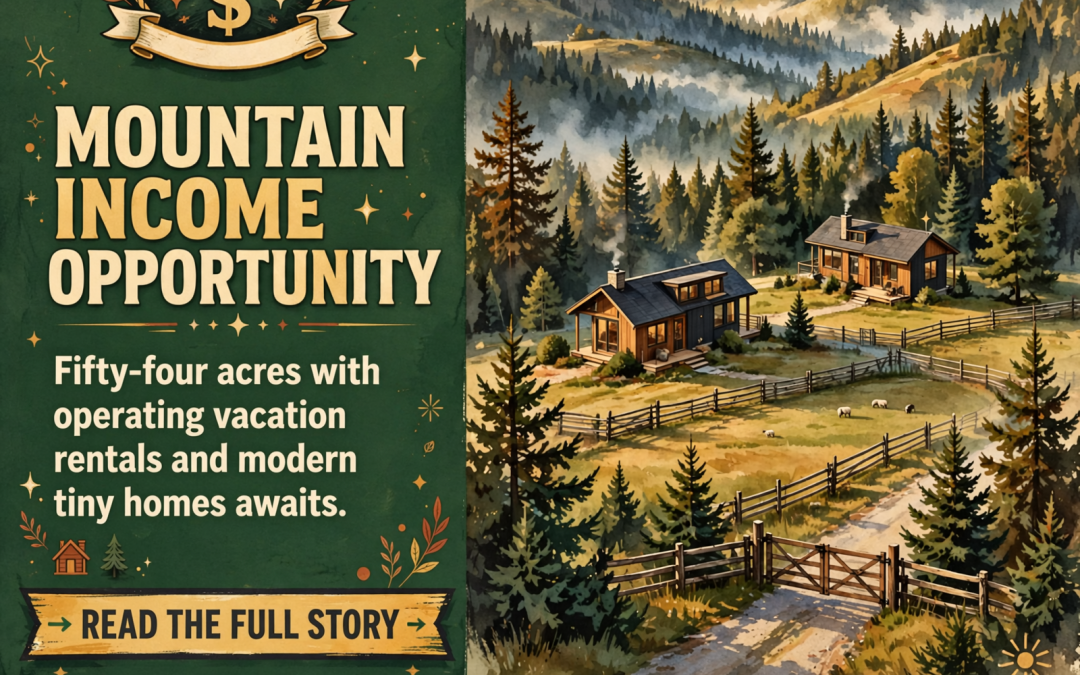 ⛰️ 54-Acre Mountain Retreat with Tiny Homes Listed in Crossville