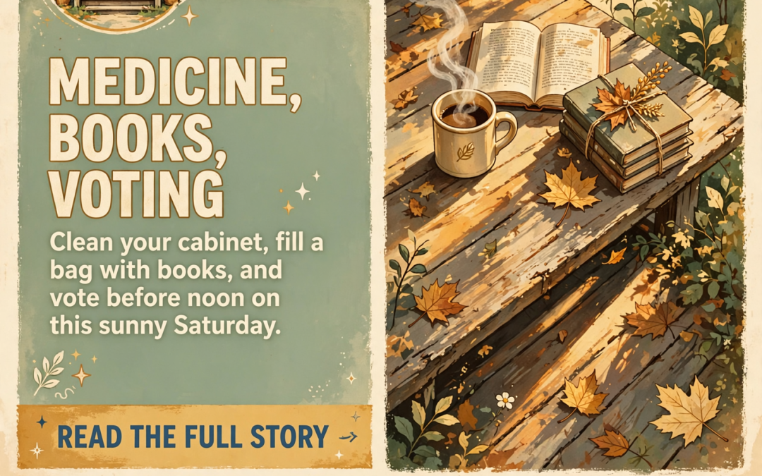 ☕ Front Porch Morning: Take Back Day 10 to 2, Fill-a-Bag Books and Sunny Near 75