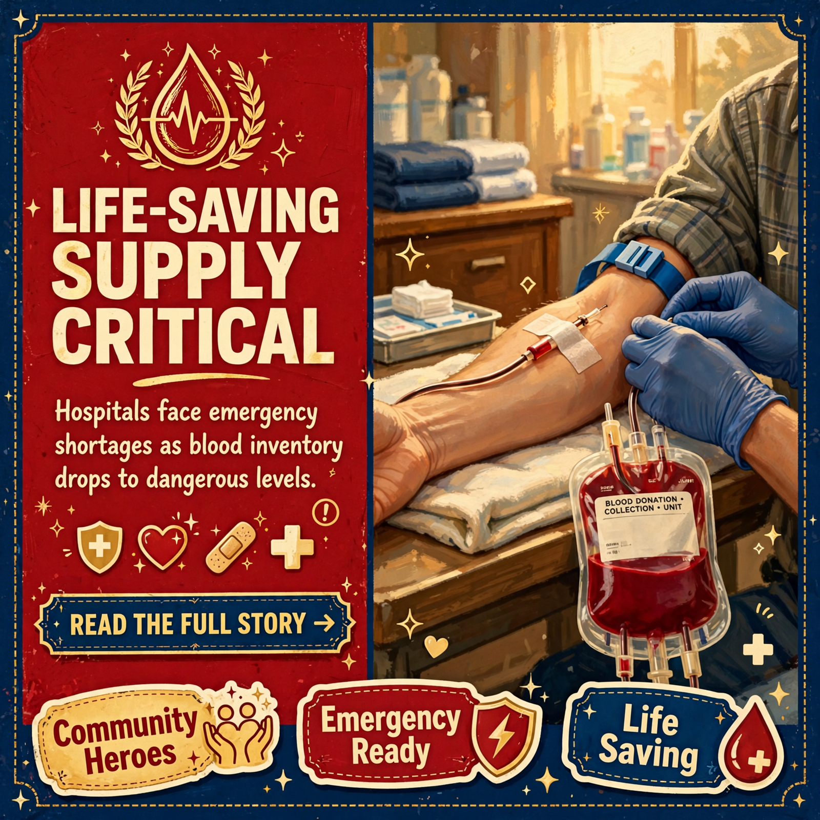 Featured image for "🩸 MEDIC Regional Blood Center Urgently Needs O-Negative and O-Positive Donations"