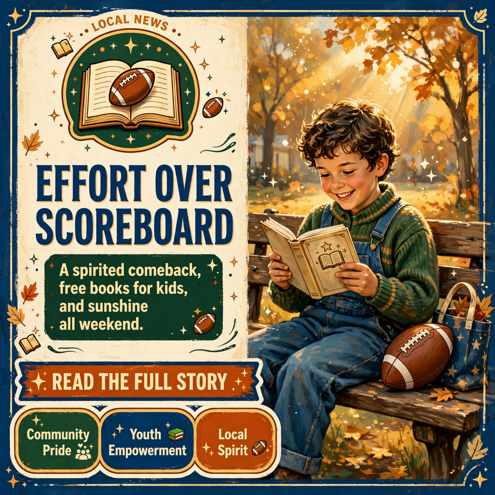 Featured image for "🏈 The Indians Battled to the Final Whistle, Our Neighbors Went 4-for-4, and Every Child Gets a Free Book Friday"
