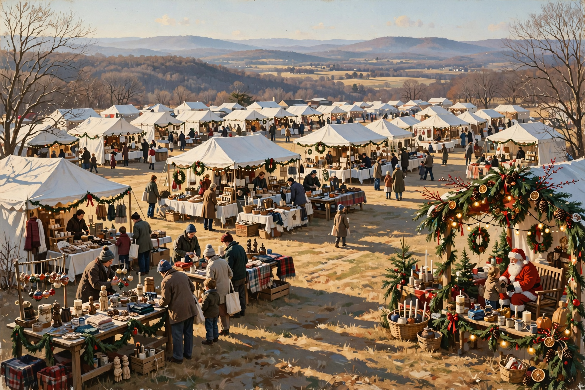 Illustration for 🎅 Shop 40 Vendors and See Santa at Christmas on the Farm Near Tracy City