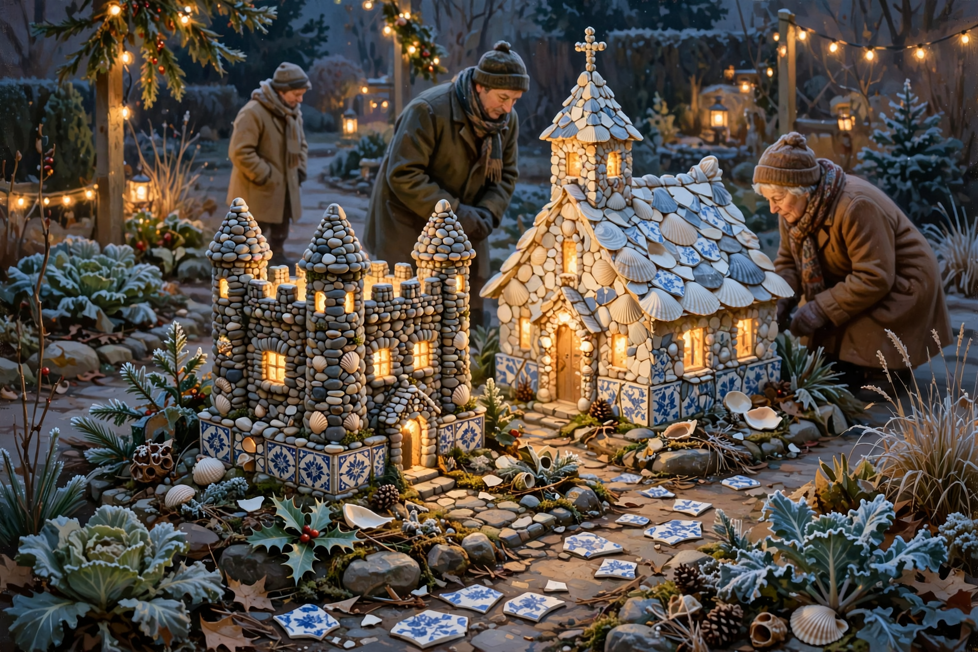 Illustration for β¨ Walk Through a Tiny Village of Pebbles and Broken China at the ROCK Garden Festival of Lights