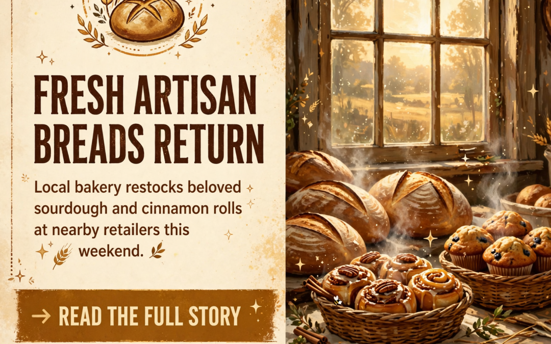 🍞 Hendon Farm Restocks Sourdough, Cinnamon Rolls, and Baked Goods at Local Retailers