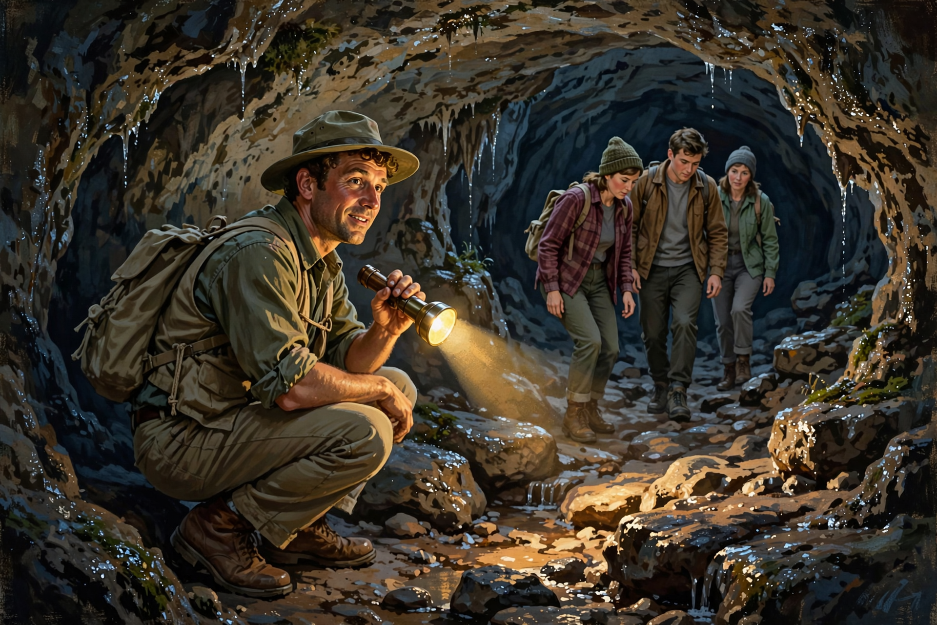 Illustration for 🔦 Crawl Through a Real Wild Cave on a Ranger-Led Sitton's Cave Adventure