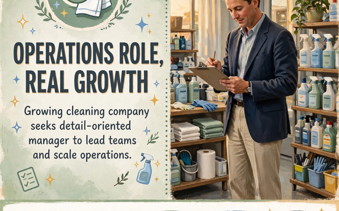 🧹 Cleaning Company Seeks Operations & Quality Control Manager