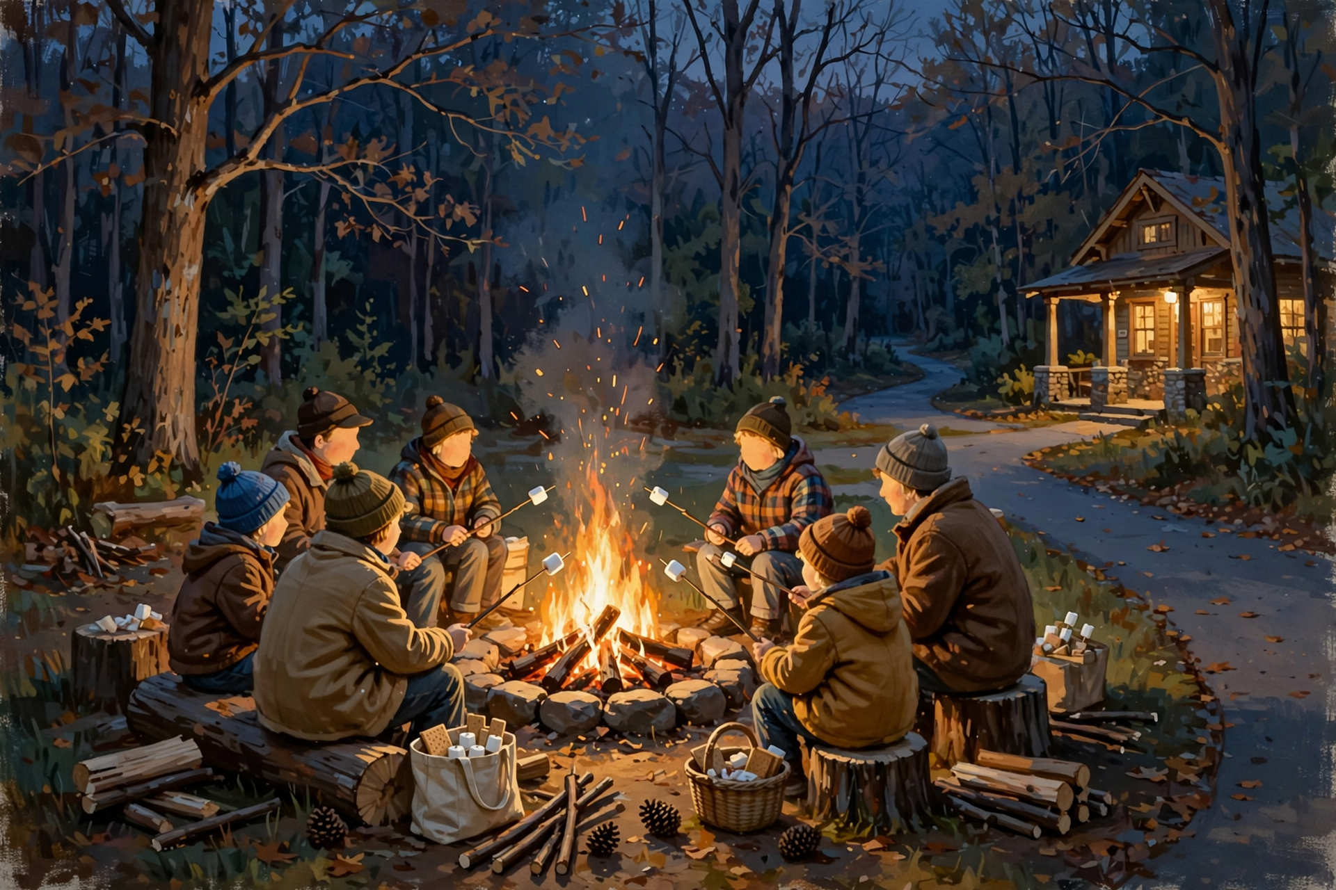 Illustration for 🔥 Roast S'mores in the Woods at the Family Campfire at Barfield Crescent Park