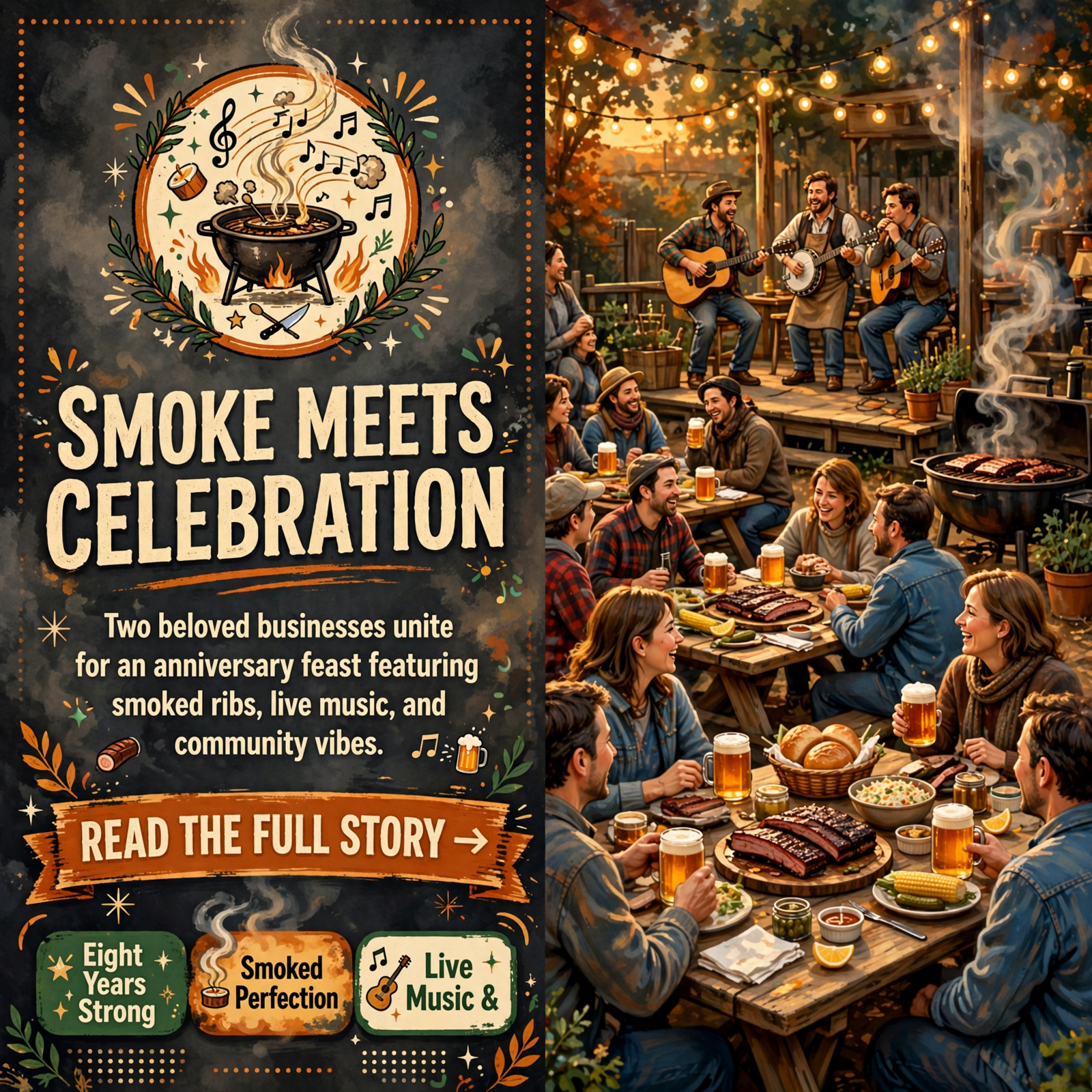 🔥 Trailhead Grub & Smoothies Fires Up Smoked BBQ for Happy Trails 8th Anniversary Bash in Downtown Sparta — Featured… Featured image for "🔥 Trailhead Grub & Smoothies Fires Up Smoked BBQ for Happy Trails 8th Anniversary Bash in Downtown Sparta"