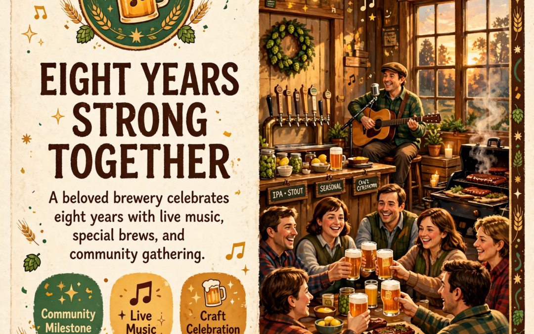 🍻 Happy Trails Brewing Company Celebrates 8 Years in Downtown Sparta with Live Music, Special Releases & Community Party