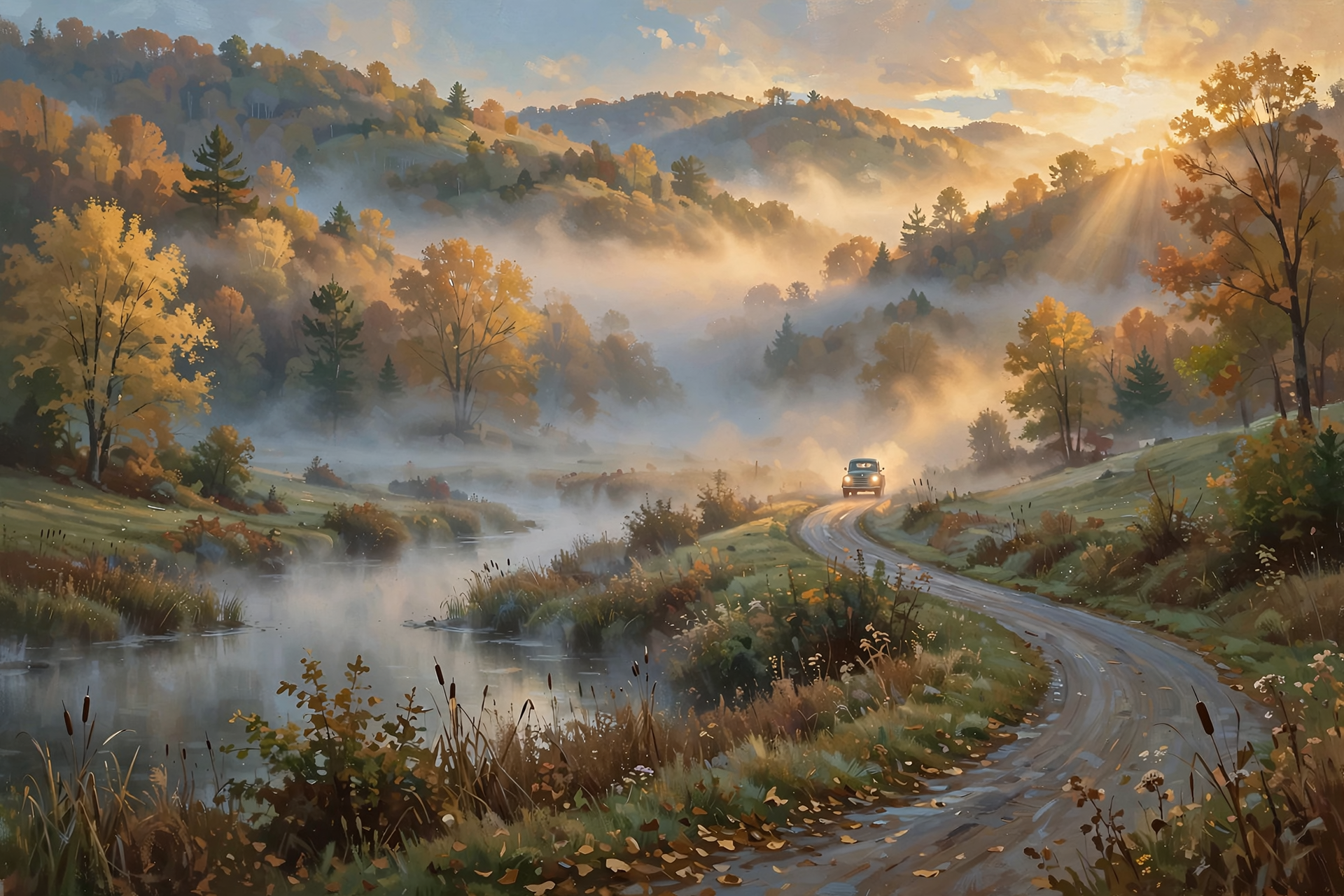 Illustration for 🌫️ Fog in the Hollows, Sunshine by Mid-Morning, and Eight Days to Fall Back