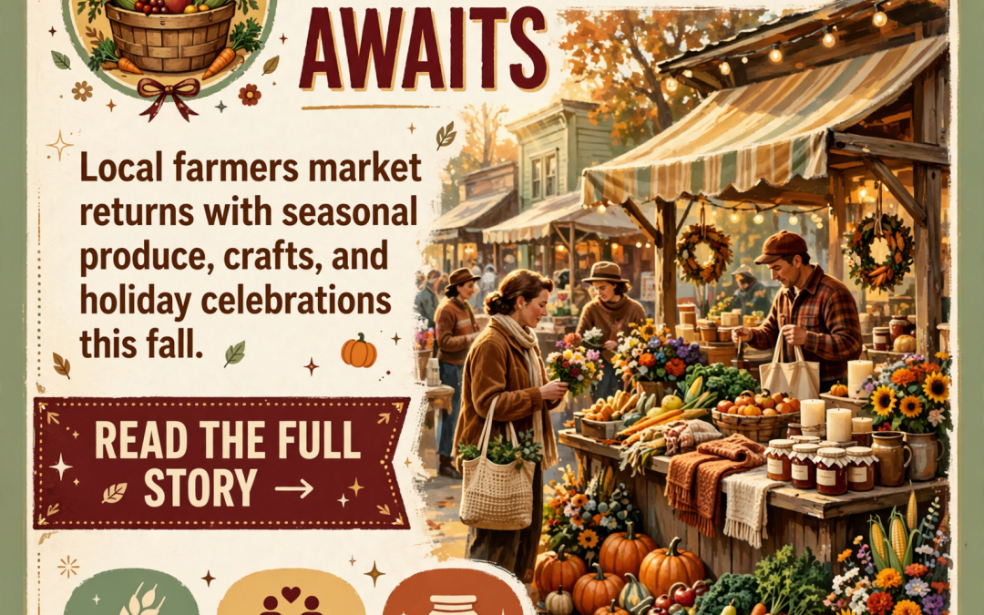 🌾 Dunlap Farmers Market Returns to Harris Park – Fresh Local Produce and Holiday Markets Ahead