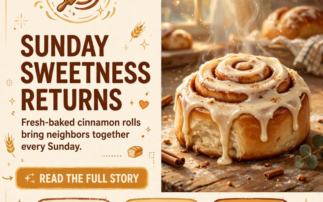🥐 Sunday Cinnamon Rolls Return to Flour Petals in Dunlap