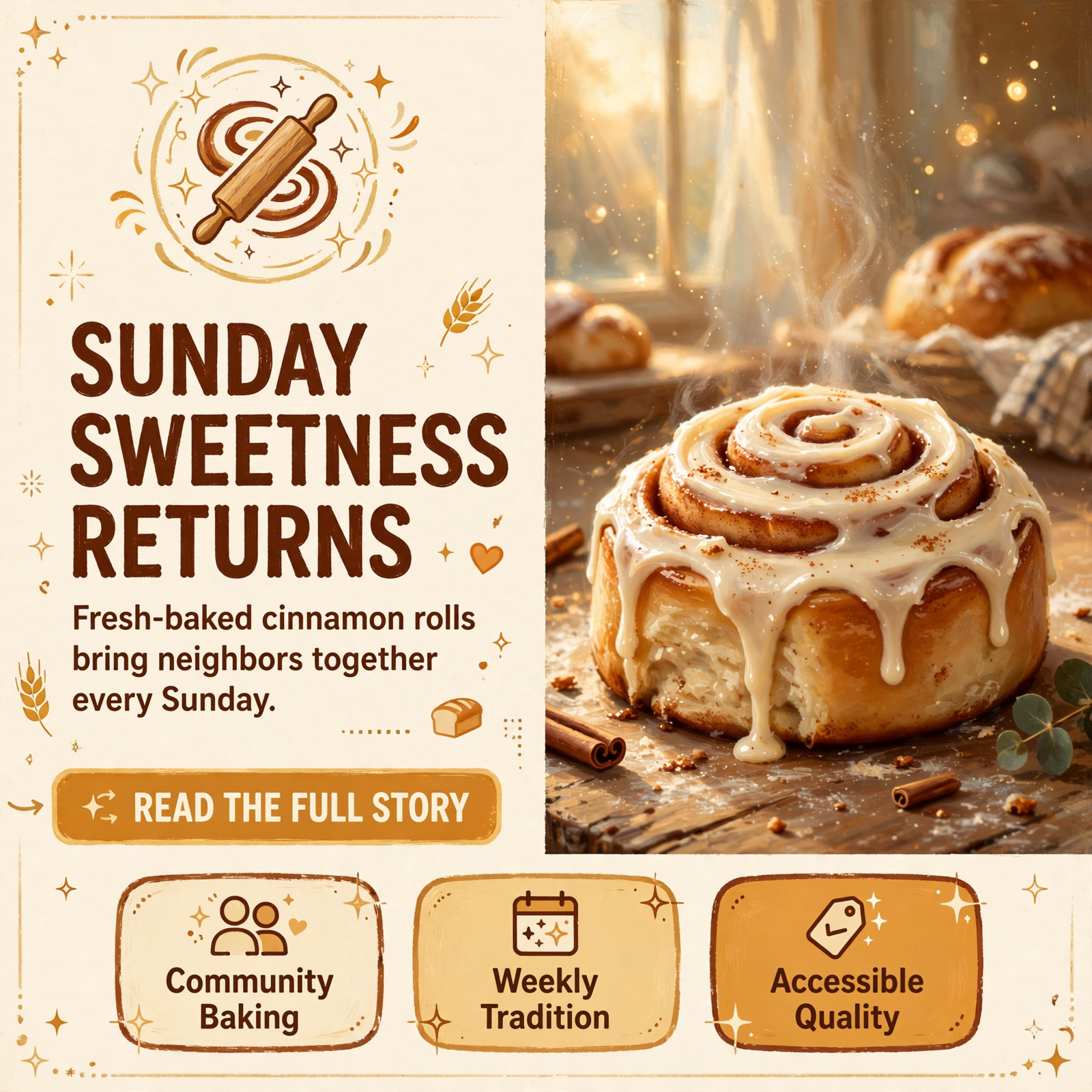 π₯ Sunday Cinnamon Rolls Return to Flour Petals in Dunlap β Featured Image Featured image for "π₯ Sunday Cinnamon Rolls Return to Flour Petals in Dunlap"