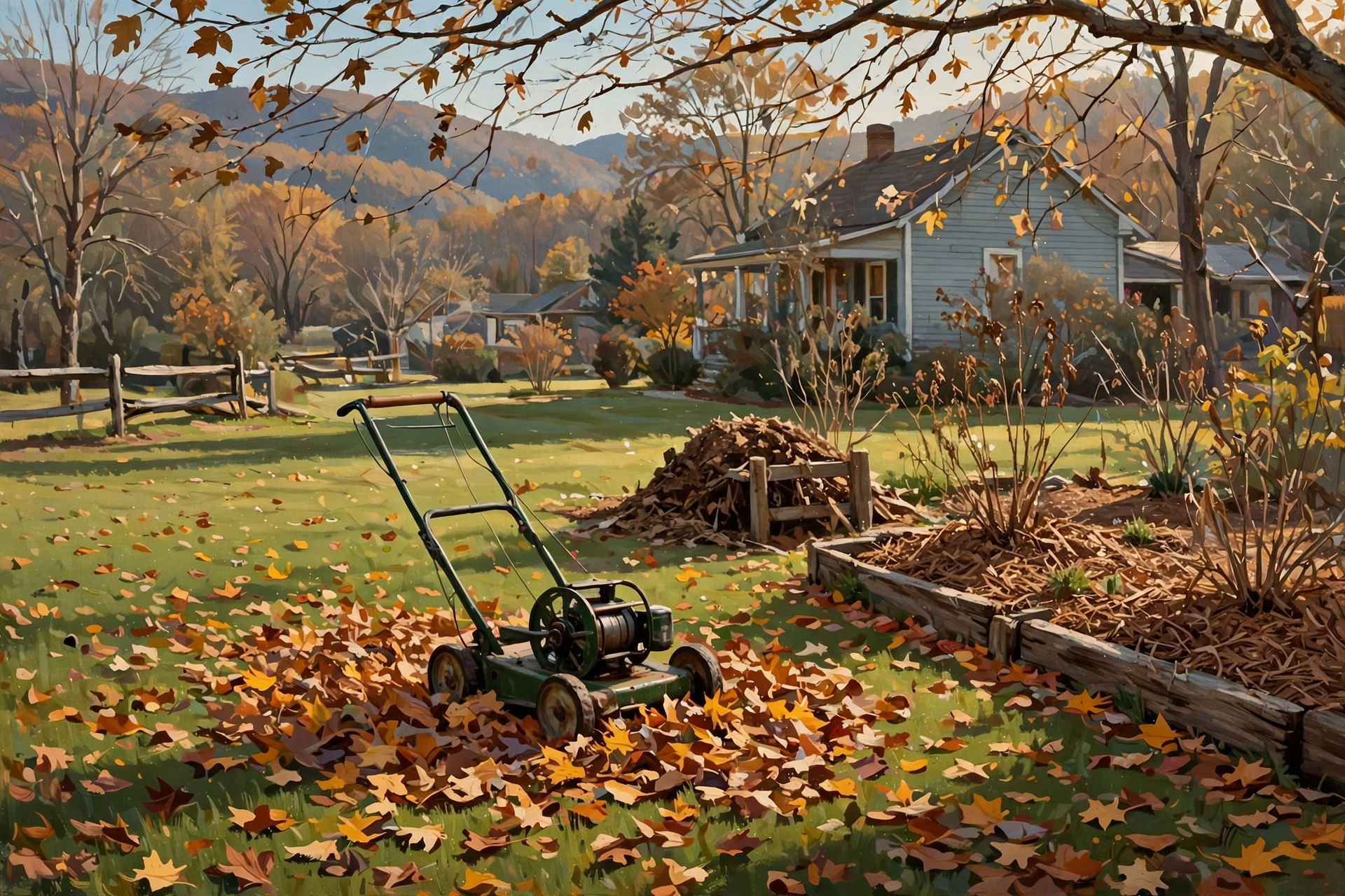 Illustration for 🍂 Leaves Make Better Mulch Than Smoke: Easy on the Lungs This Fall