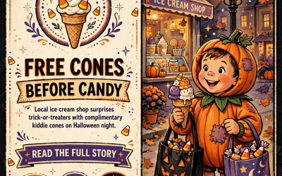 🎃 Free Kiddie Cones on Halloween in Fort Oglethorpe – Sweet Treats Treats Kids Before Trick-or-Treating